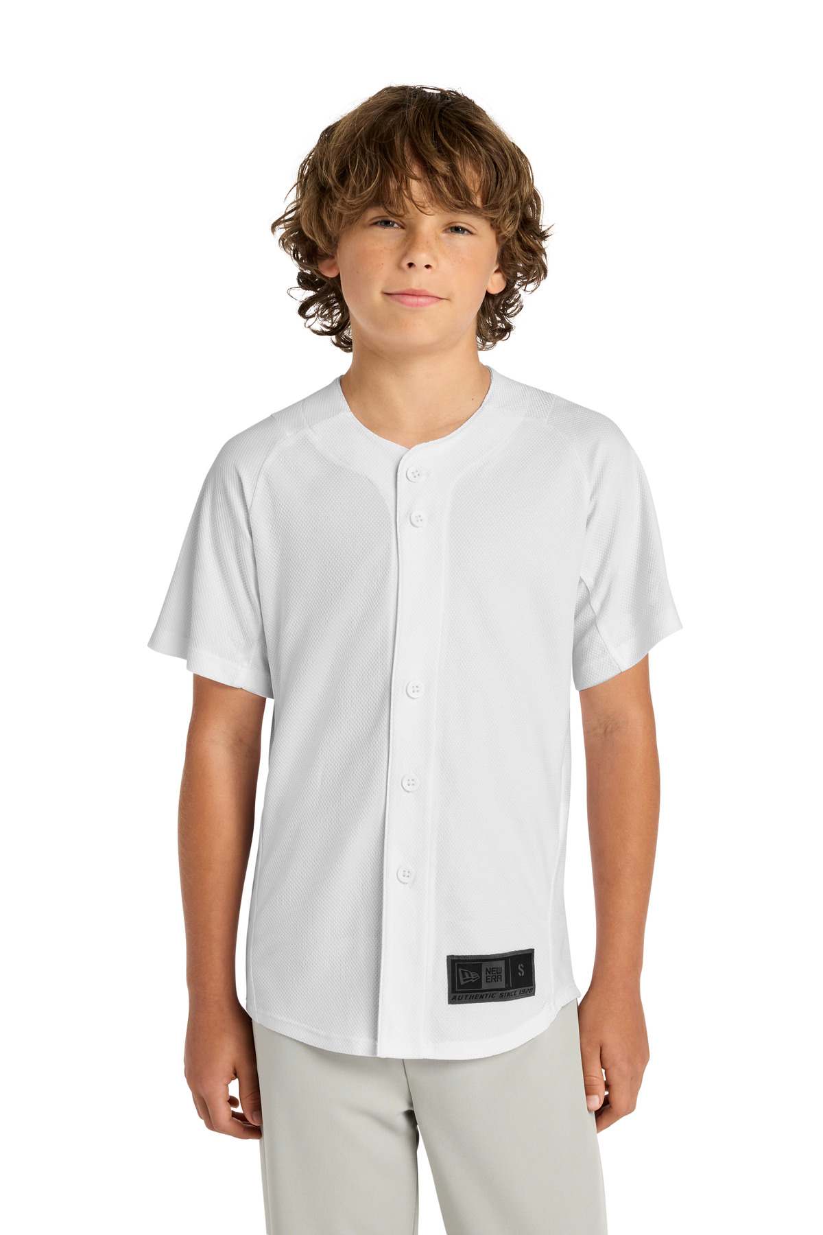 New Era Youth Diamond Era Full-Button Jersey. YNEA220