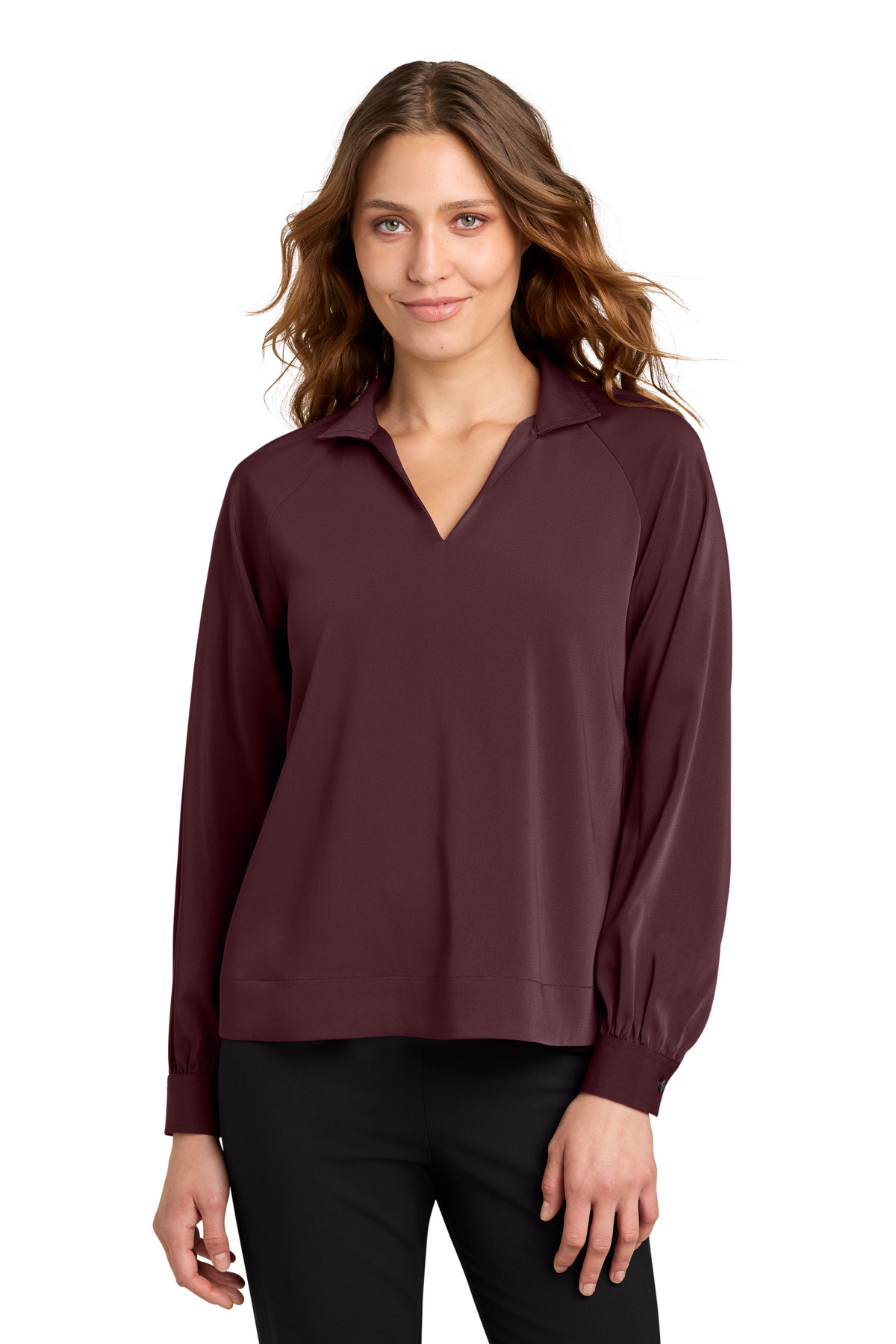 Mercer+Mettle Women's Long Sleeve Buttery Soft Popover Blouse MM2019
