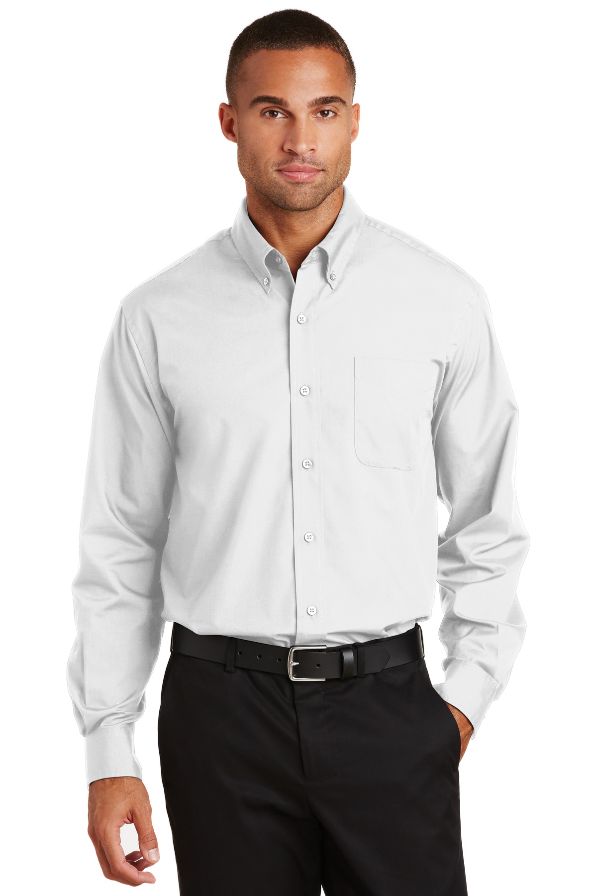 DISCONTINUED Port Authority Long Sleeve Value Poplin Shirt. S632