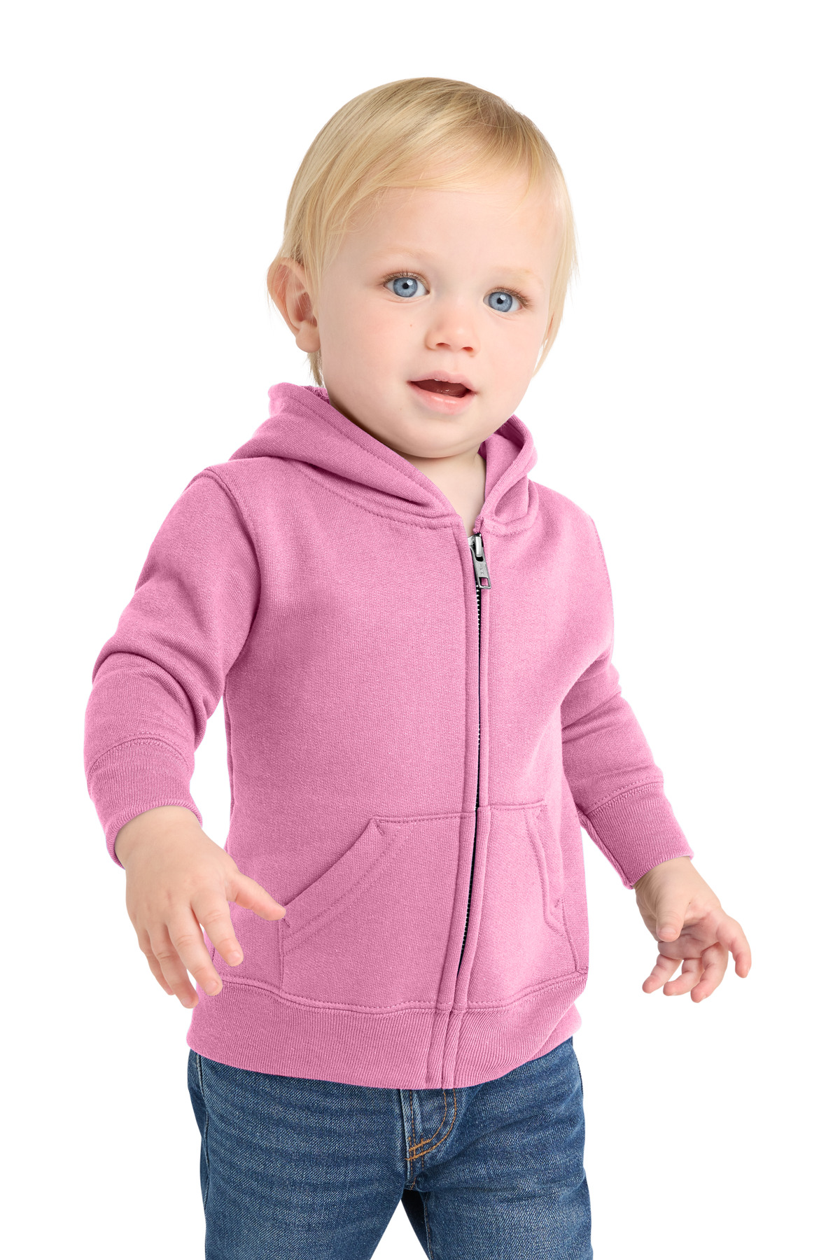 Port & Co Infant Core Fleece Full-Zip Hooded Sweatshirt. CAR78IZH