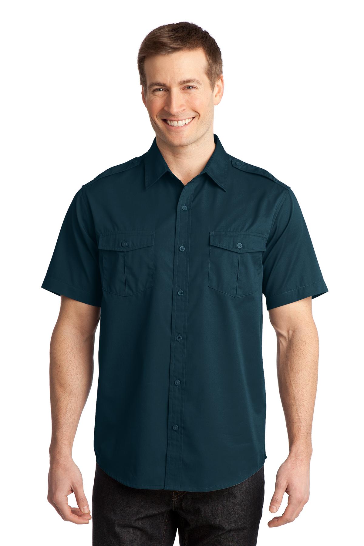 DISCONTINUED Port Authority Stain-Release Short Sleeve Twill Shirt. S648