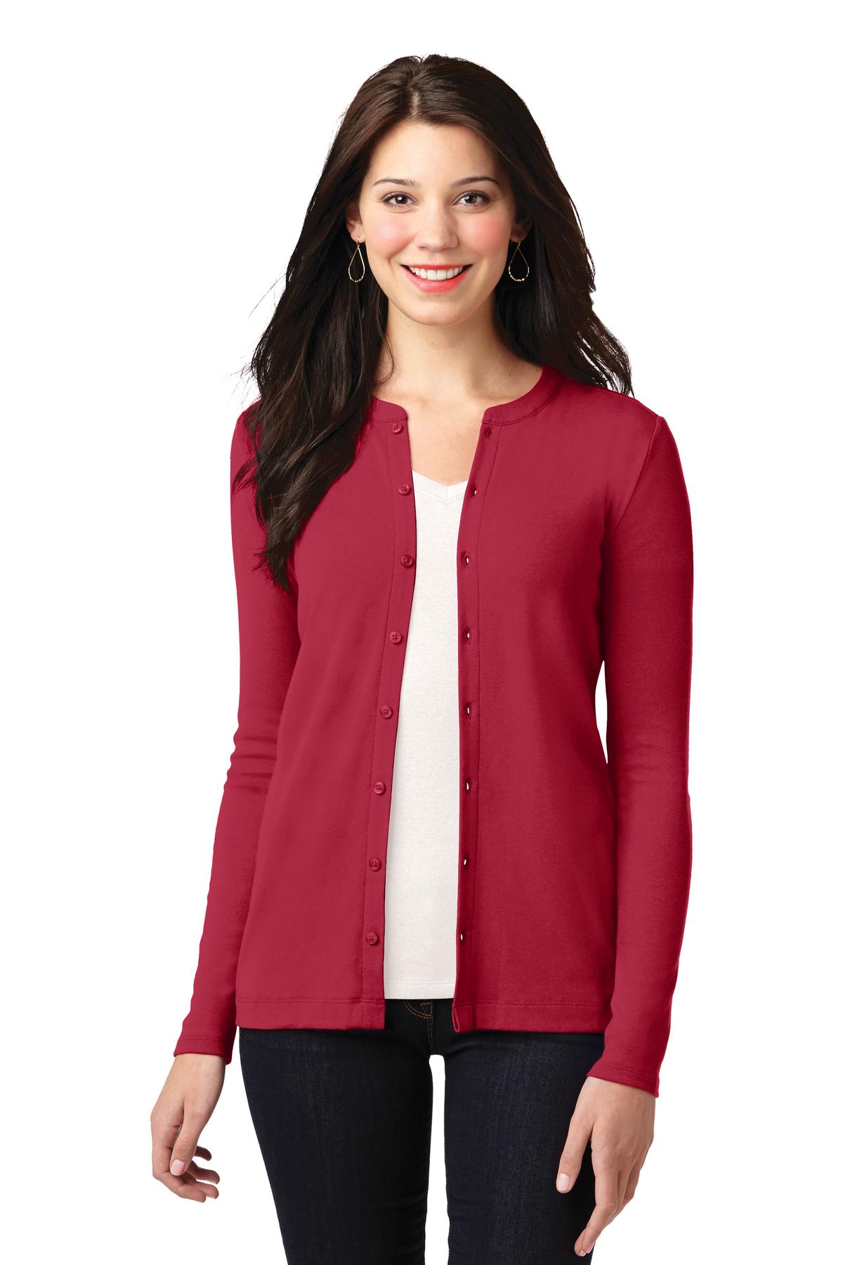 Port Authority Women's Concept Stretch Button-Front Cardigan. LM1008