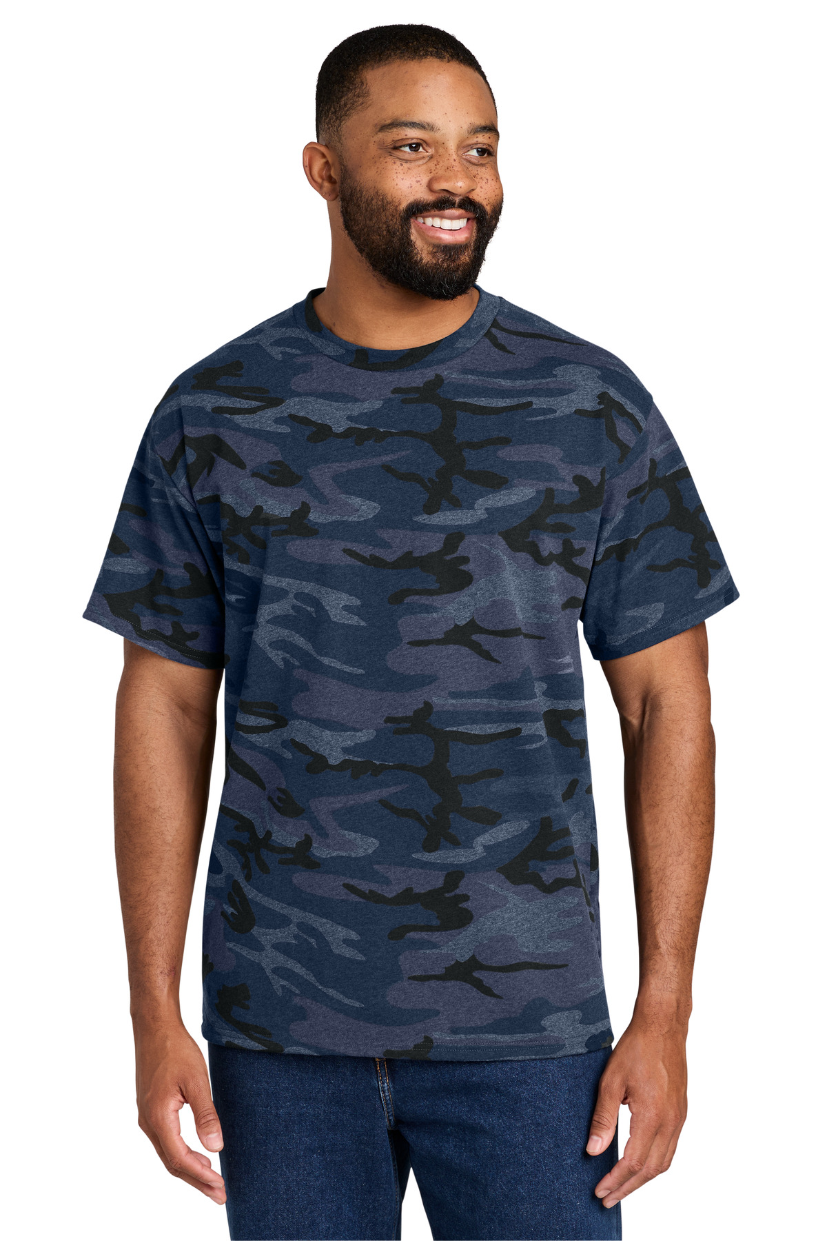 Port & Co Core Cotton Camo Tee. PC54C