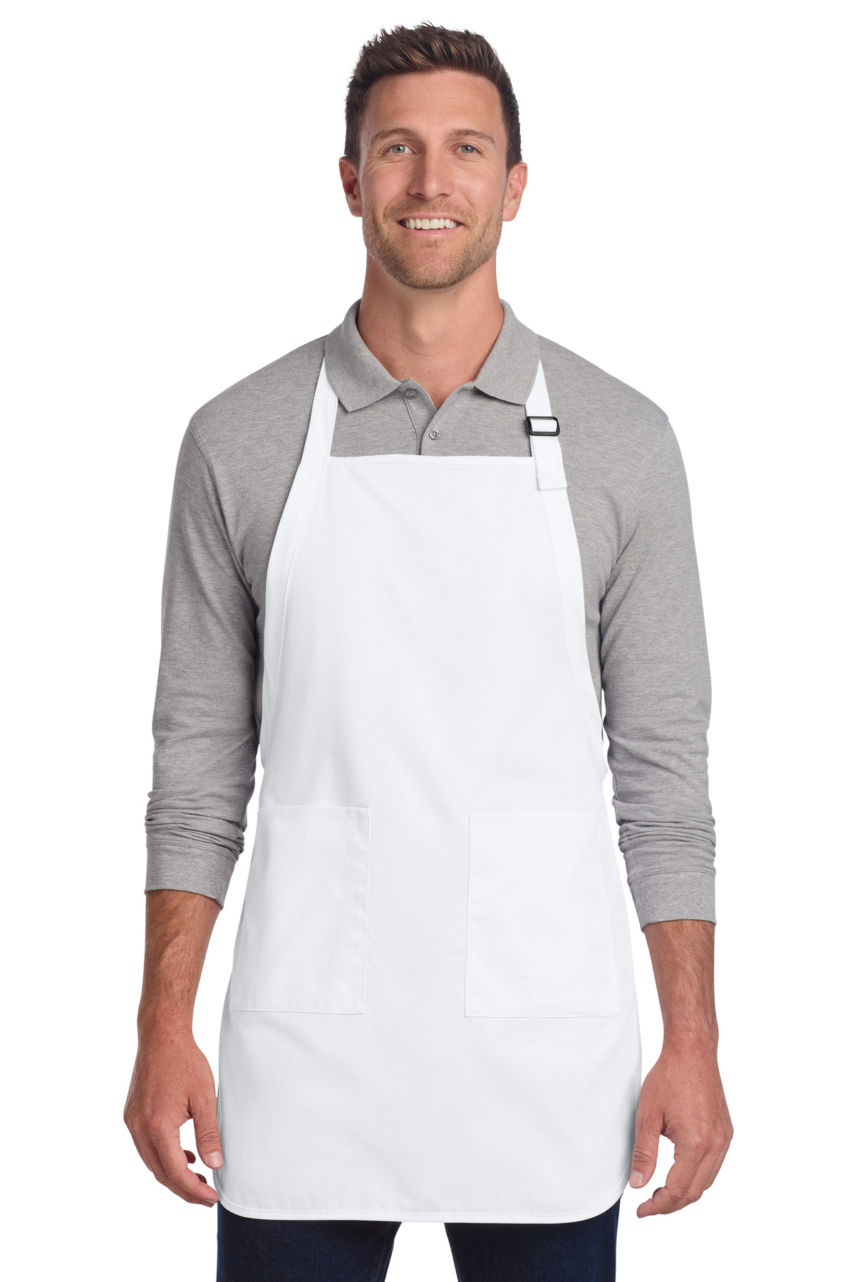 Port Authority Full-Length Two-Pocket Bib Apron. A600