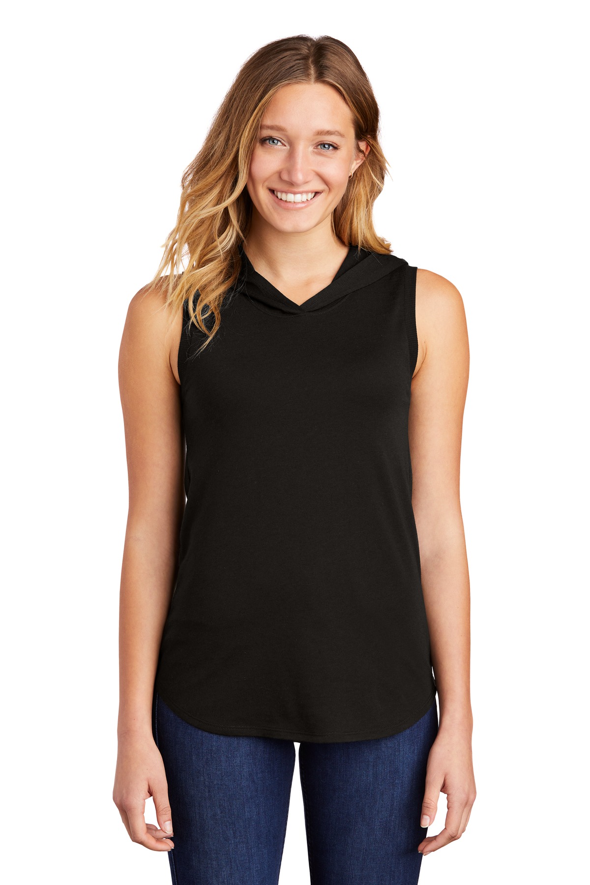 DISCONTINUED District Women's Perfect Tri Sleeveless Hoodie DT1375