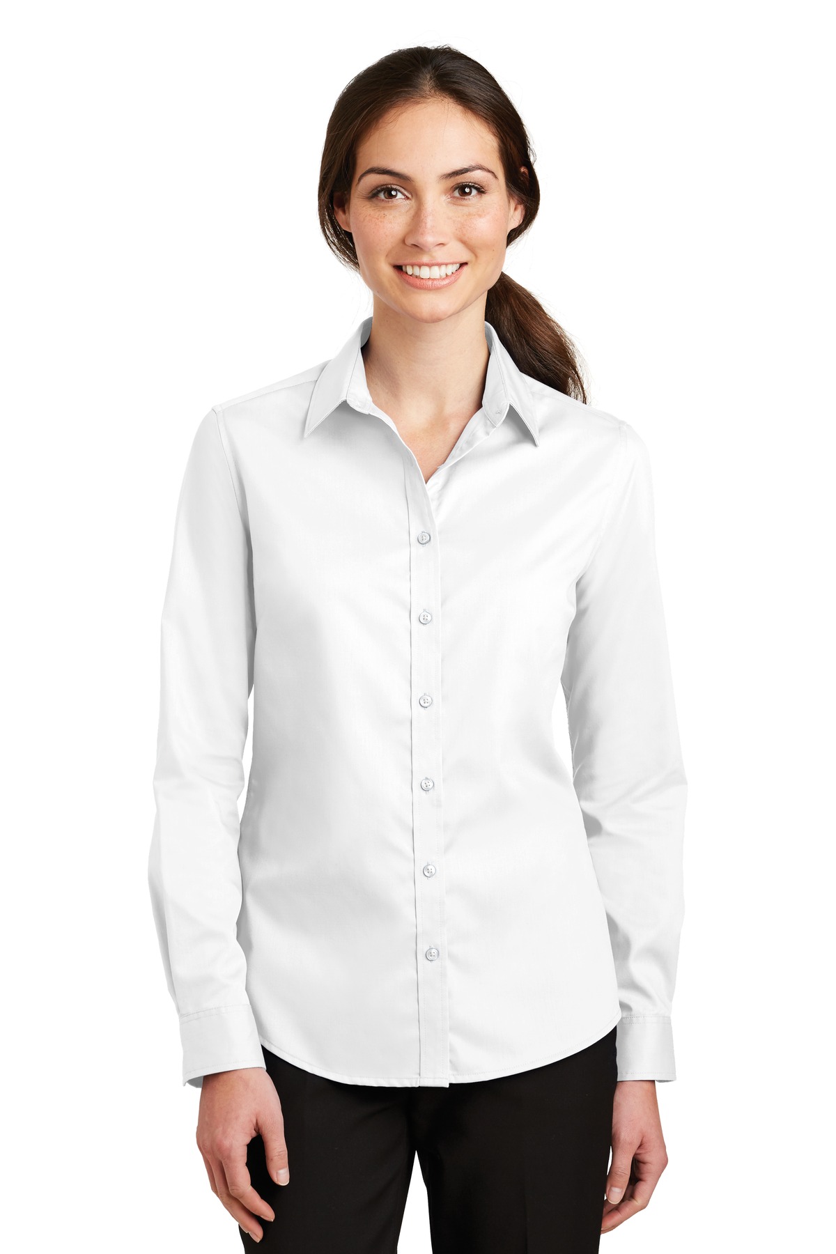 Port Authority Women's SuperPro Twill Shirt. L663