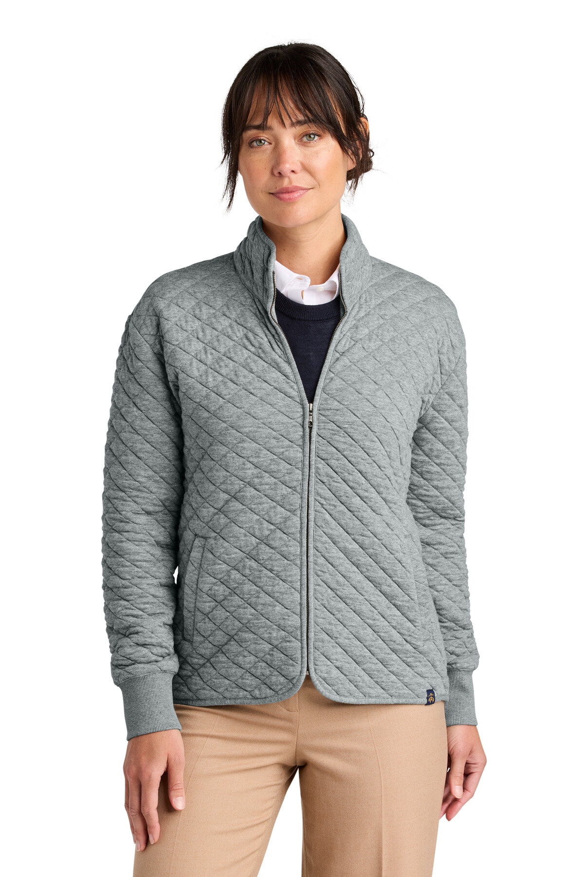 Brooks Brothers Women's Diamond Quilt Full-Zip BB18213