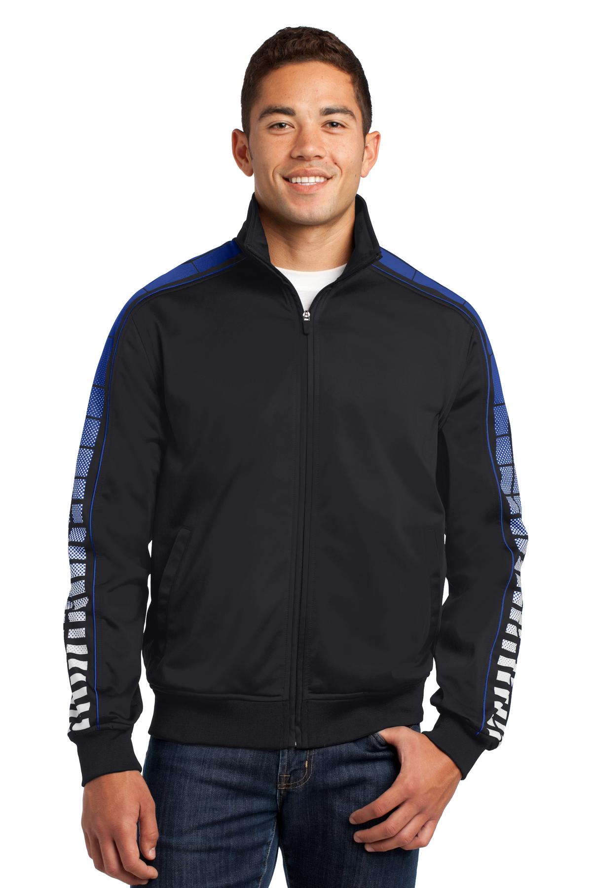 DISCONTINUED Sport-Tek Dot Sublimation Tricot Track Jacket. JST93