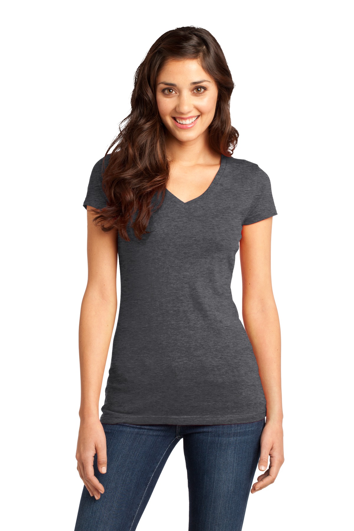 DISCONTINUED District - Juniors Very Important Tee V-Neck. DT6501