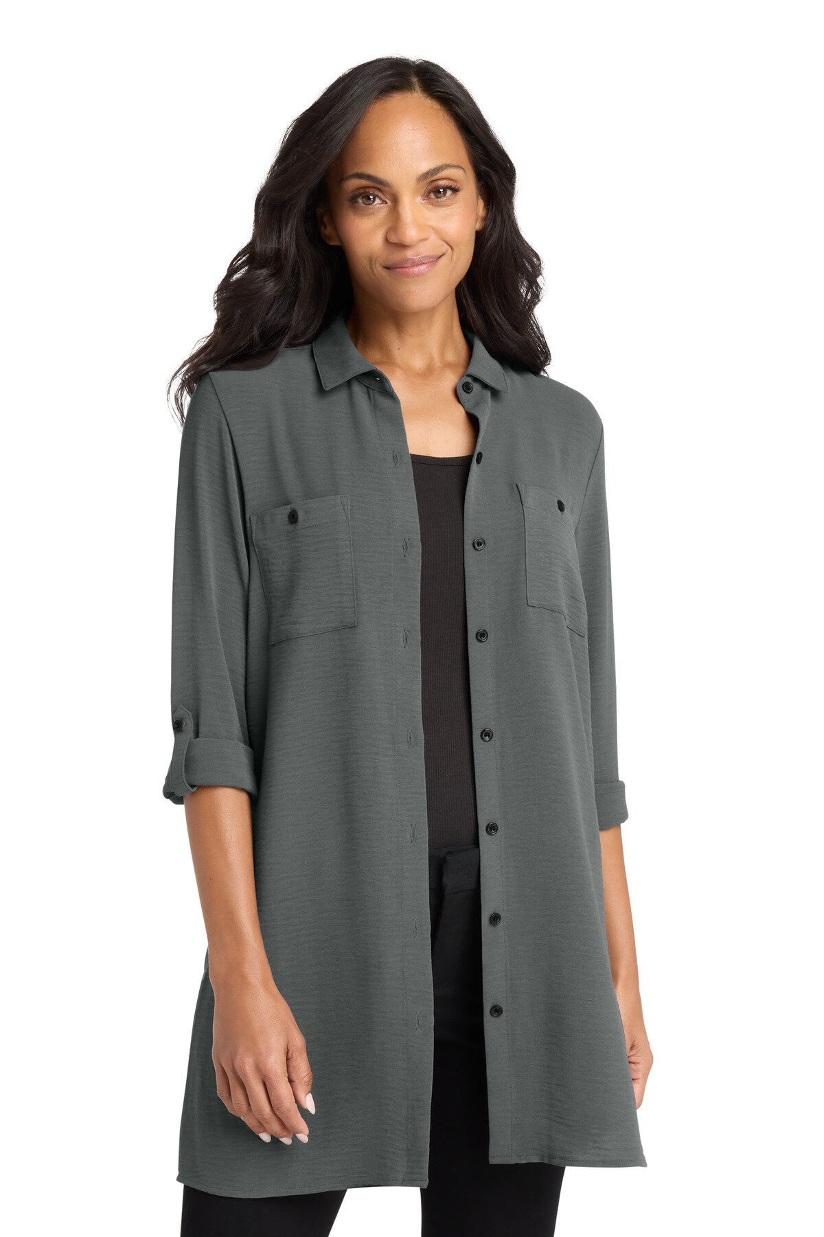 Port Authority Women's Textured Crepe Long Tunic LW715