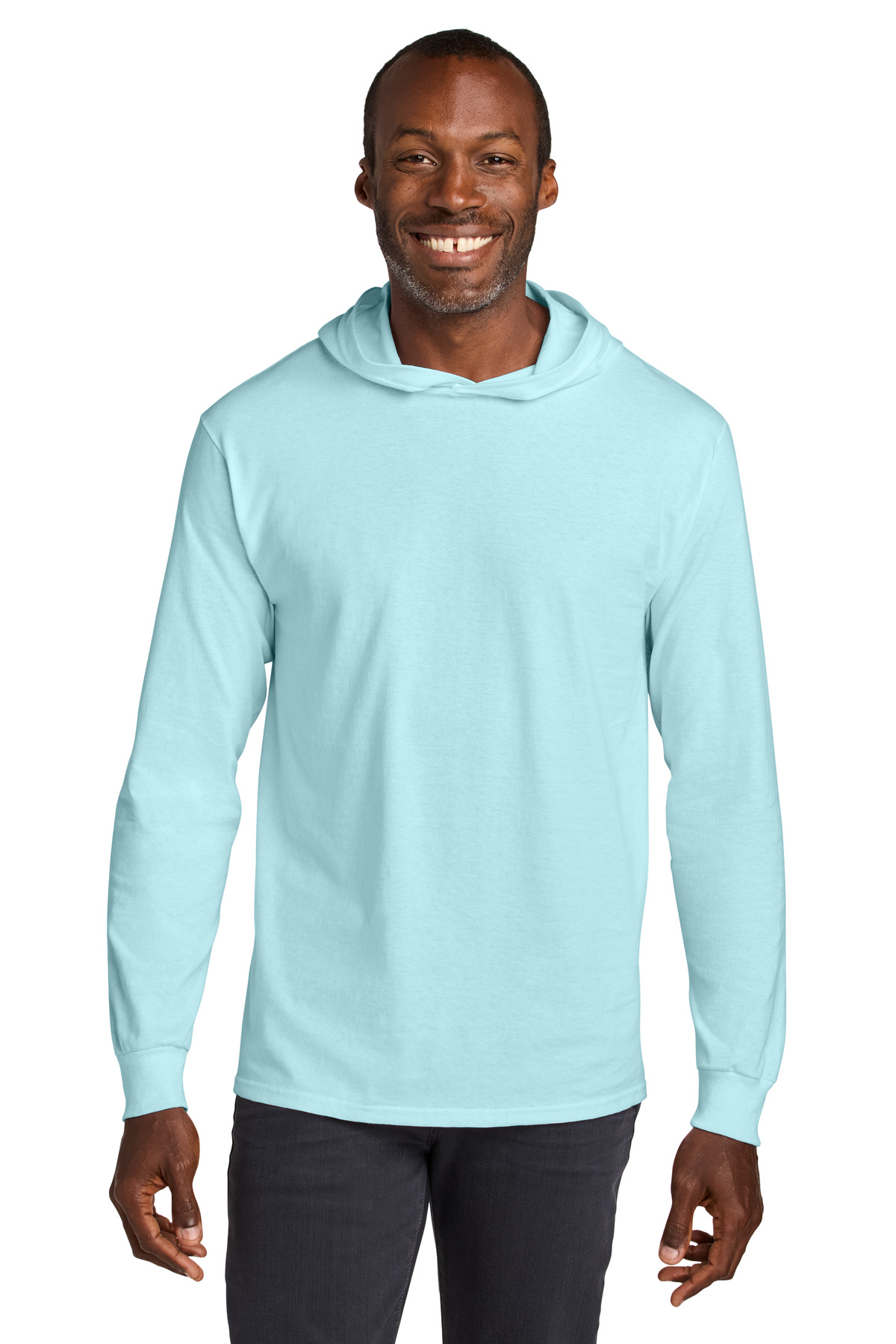 Jerzees Classics Unisex Cotton Long Sleeve Hooded T-Shirt 363LH