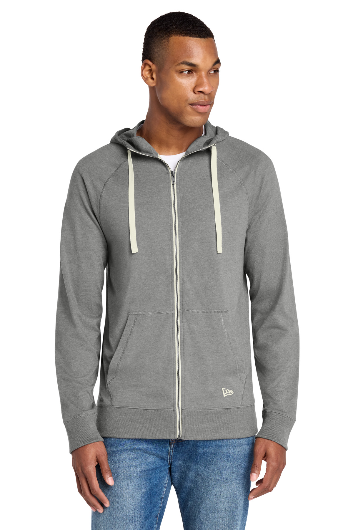 New Era Sueded Cotton Blend Full-Zip Hoodie. NEA122