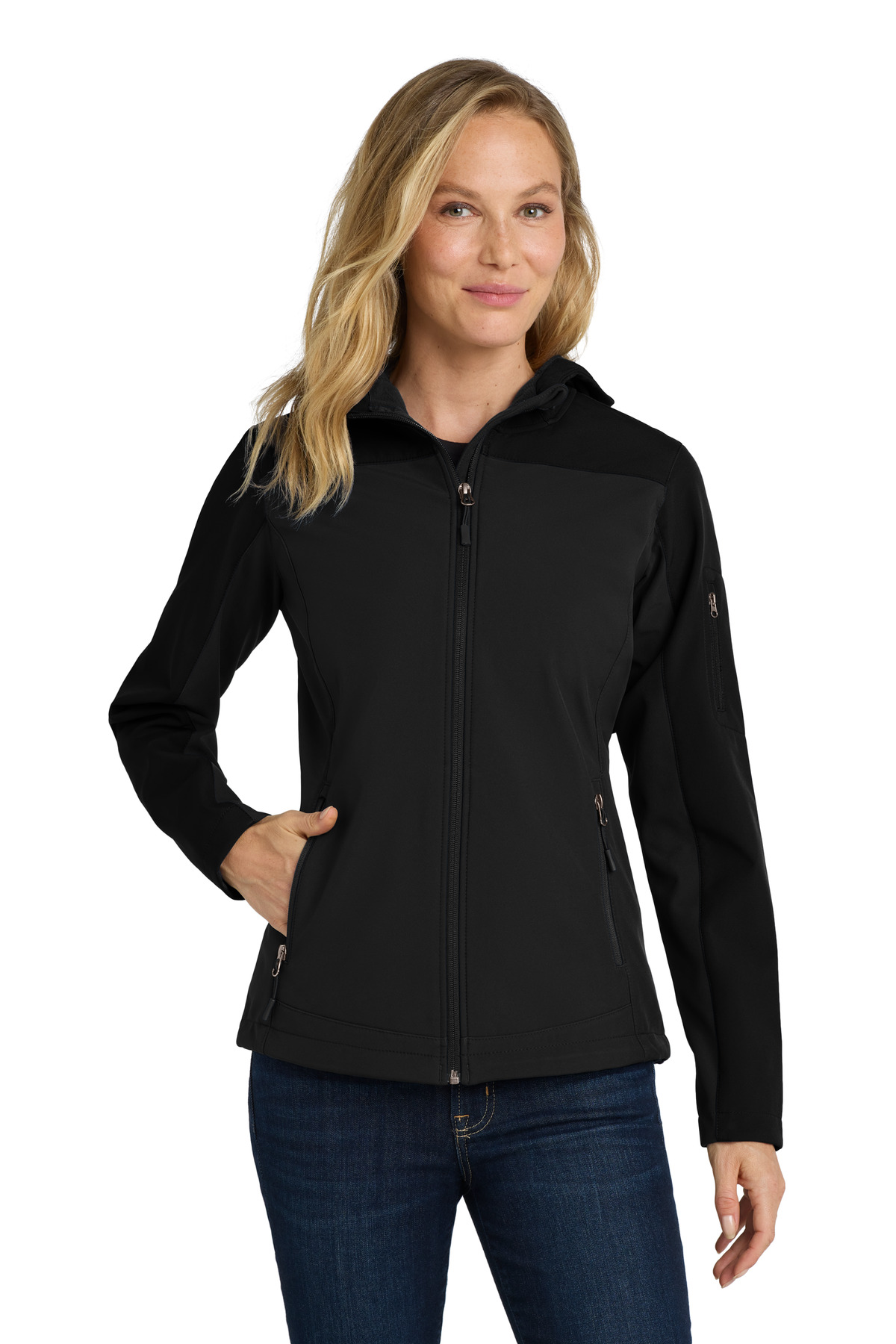 Port Authority Women's Hooded Core Soft Shell Jacket. L335