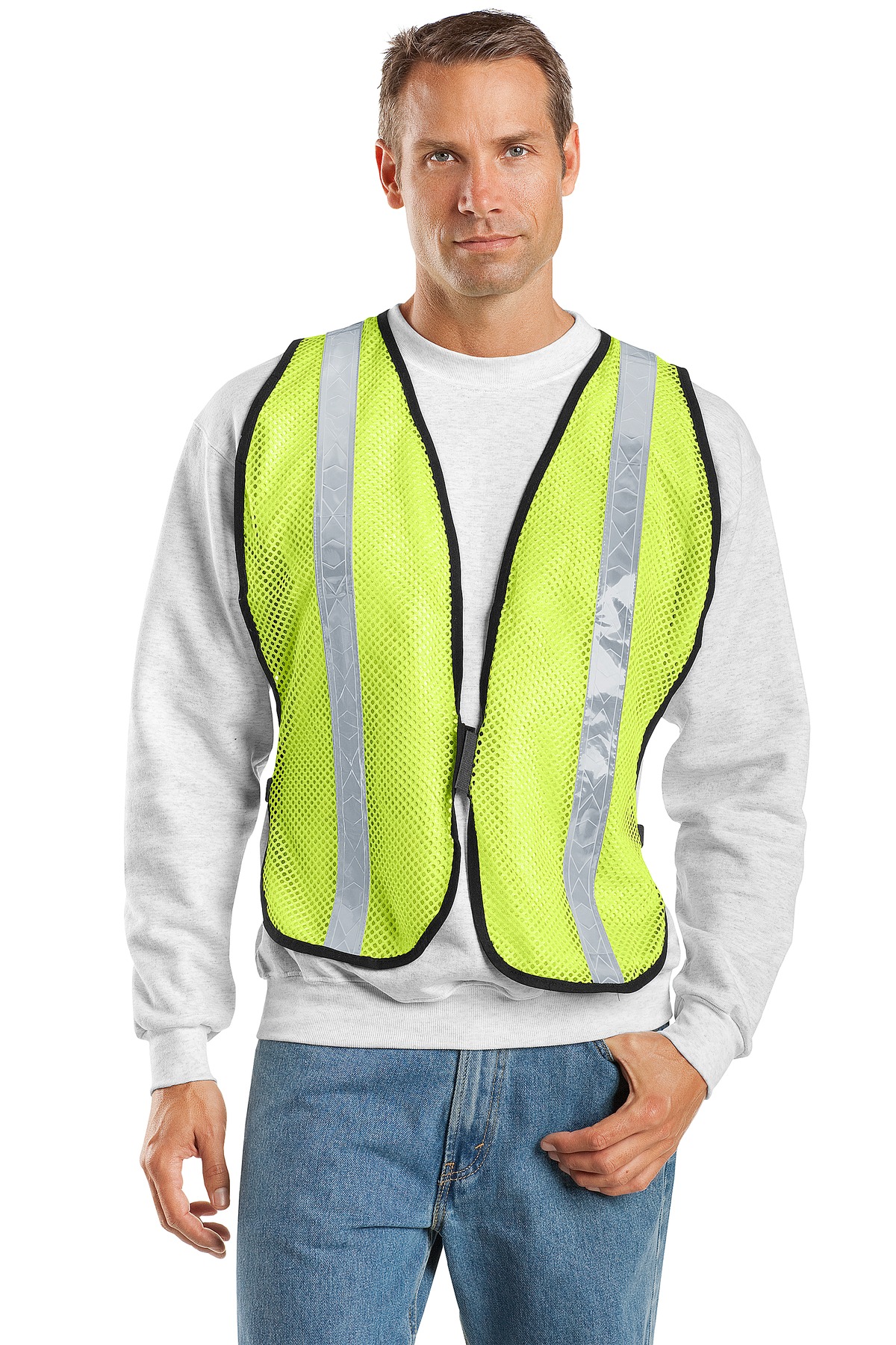 DISCONTINUED Port Authority Mesh Enhanced Visibility Vest. SV02