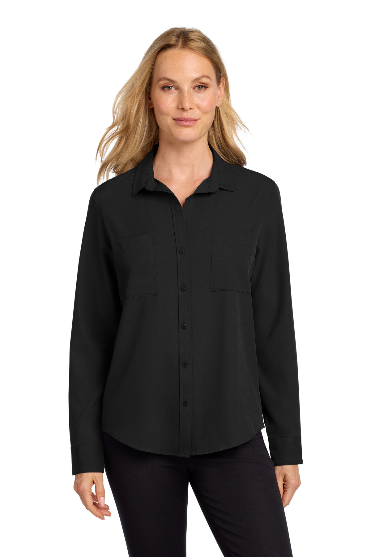 DISCONTINUED Mercer+Mettle Women's Stretch Crepe Long Sleeve Camp MM2013