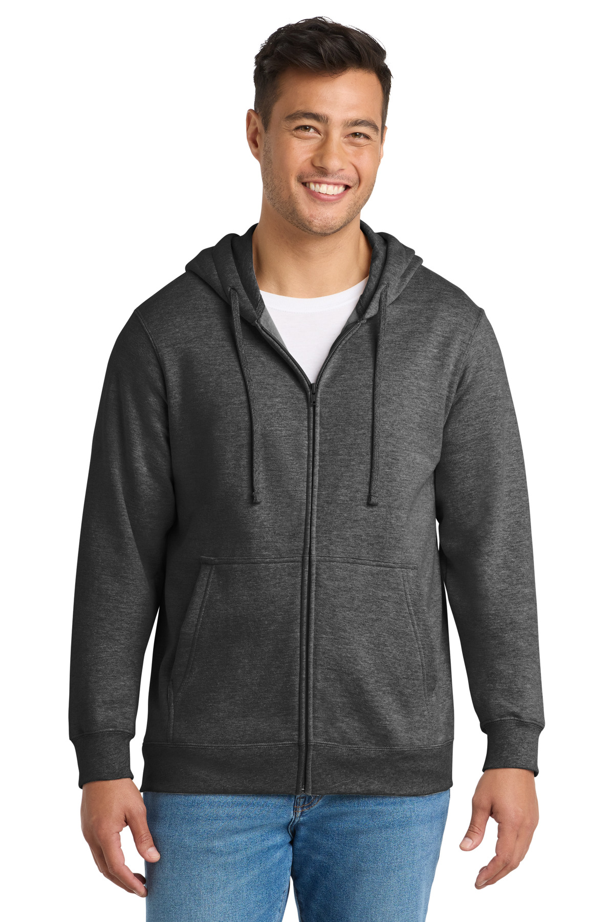 Port & Co Fan Favorite Fleece Full-Zip Hooded Sweatshirt. PC850ZH