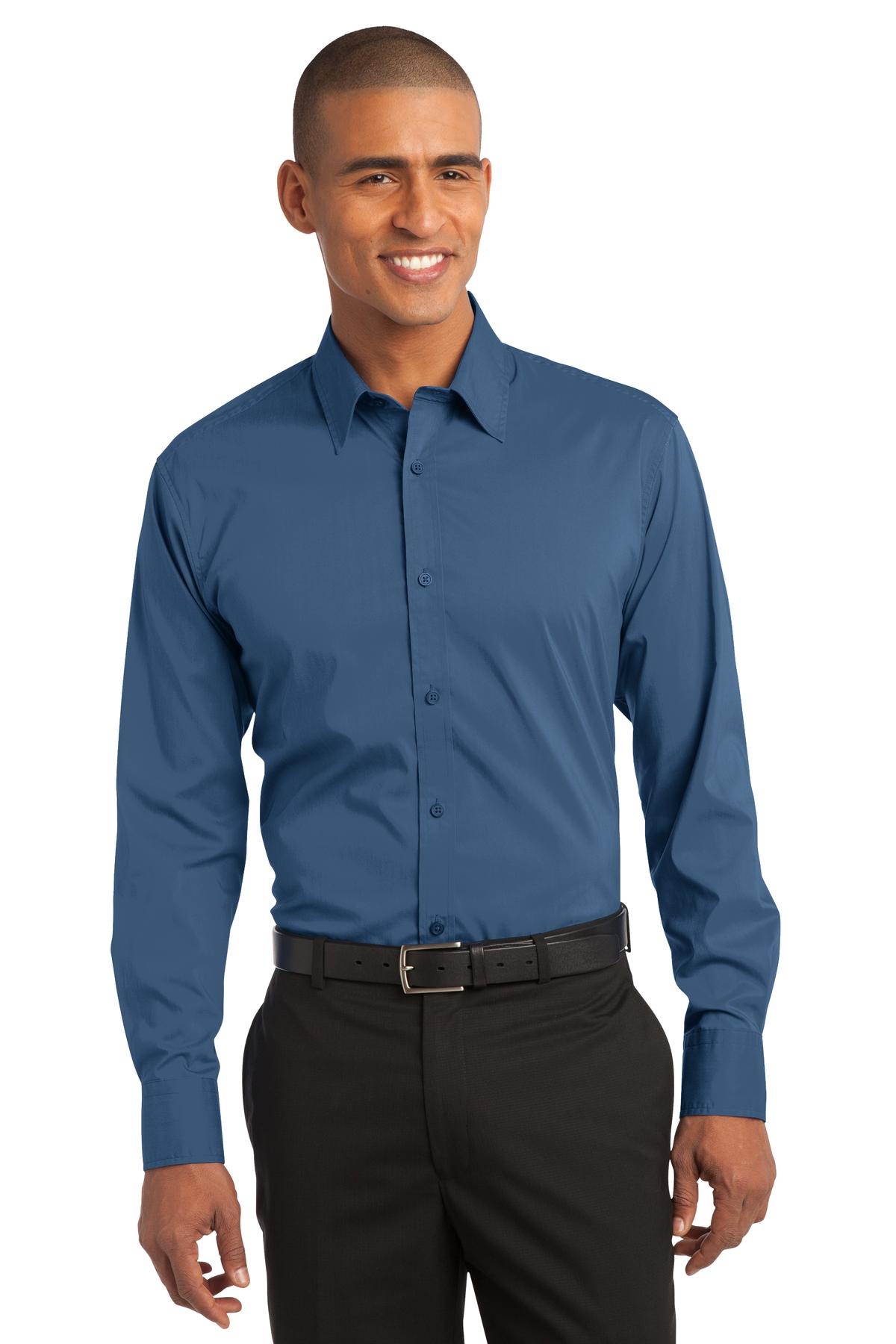 DISCONTINUED Port Authority Stretch Poplin Shirt. S646