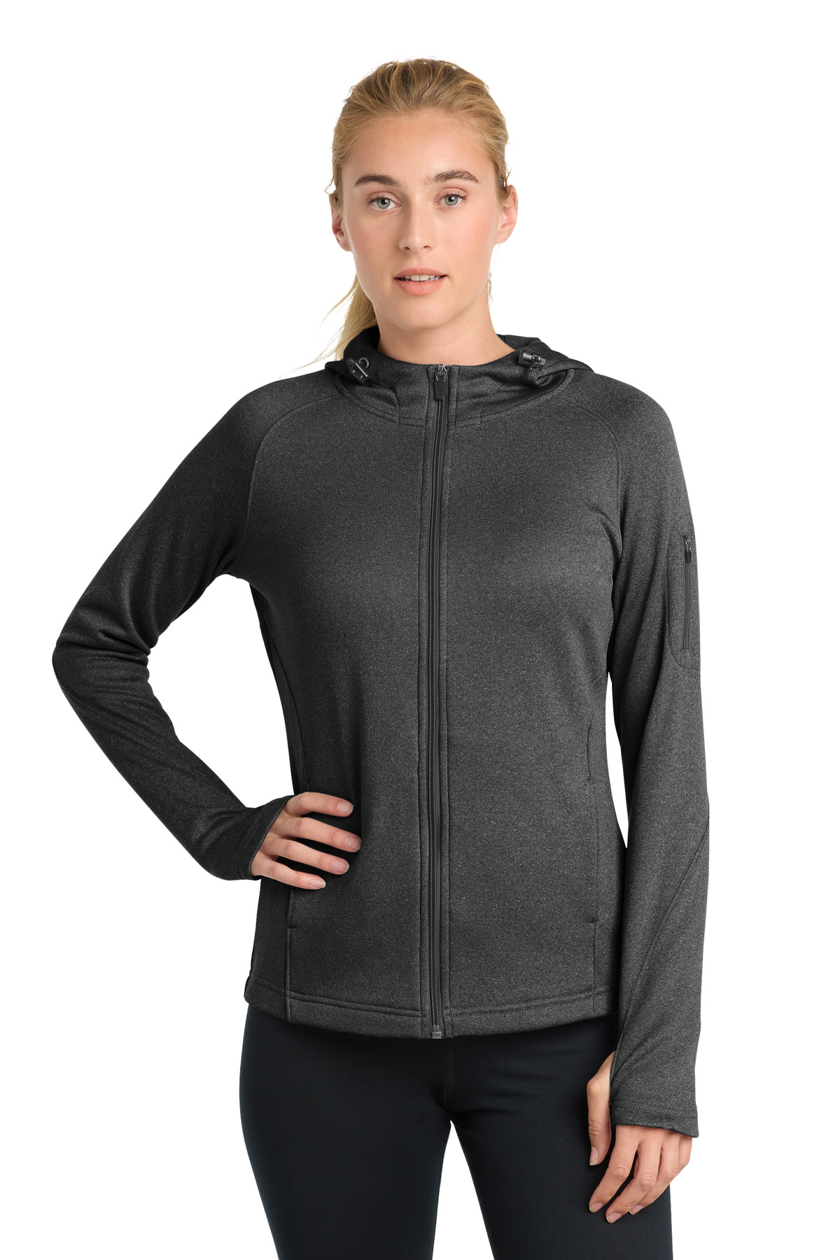 DISCONTINUED Sport-Tek® Women's Tech Fleece Full-Zip Hooded Jacket. L248