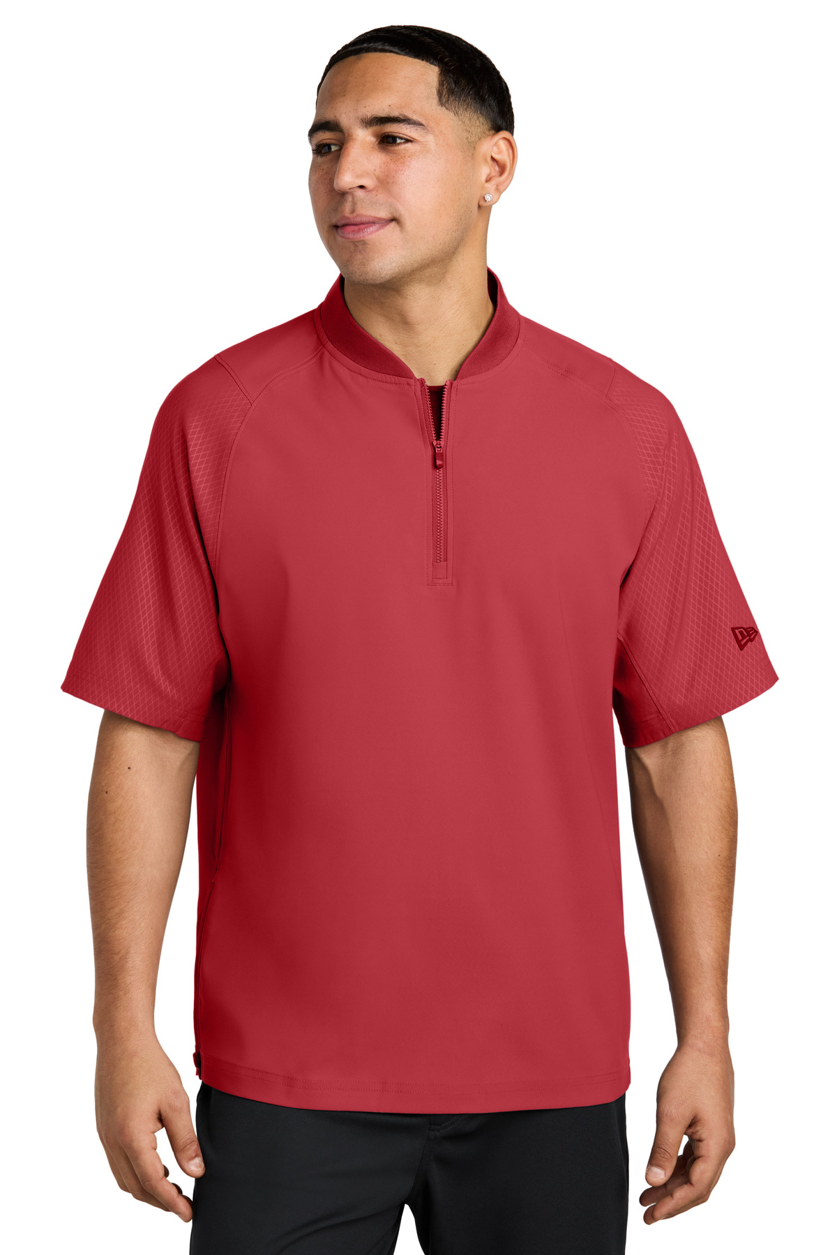 New Era Cage Short Sleeve 1/4-Zip Jacket. NEA600