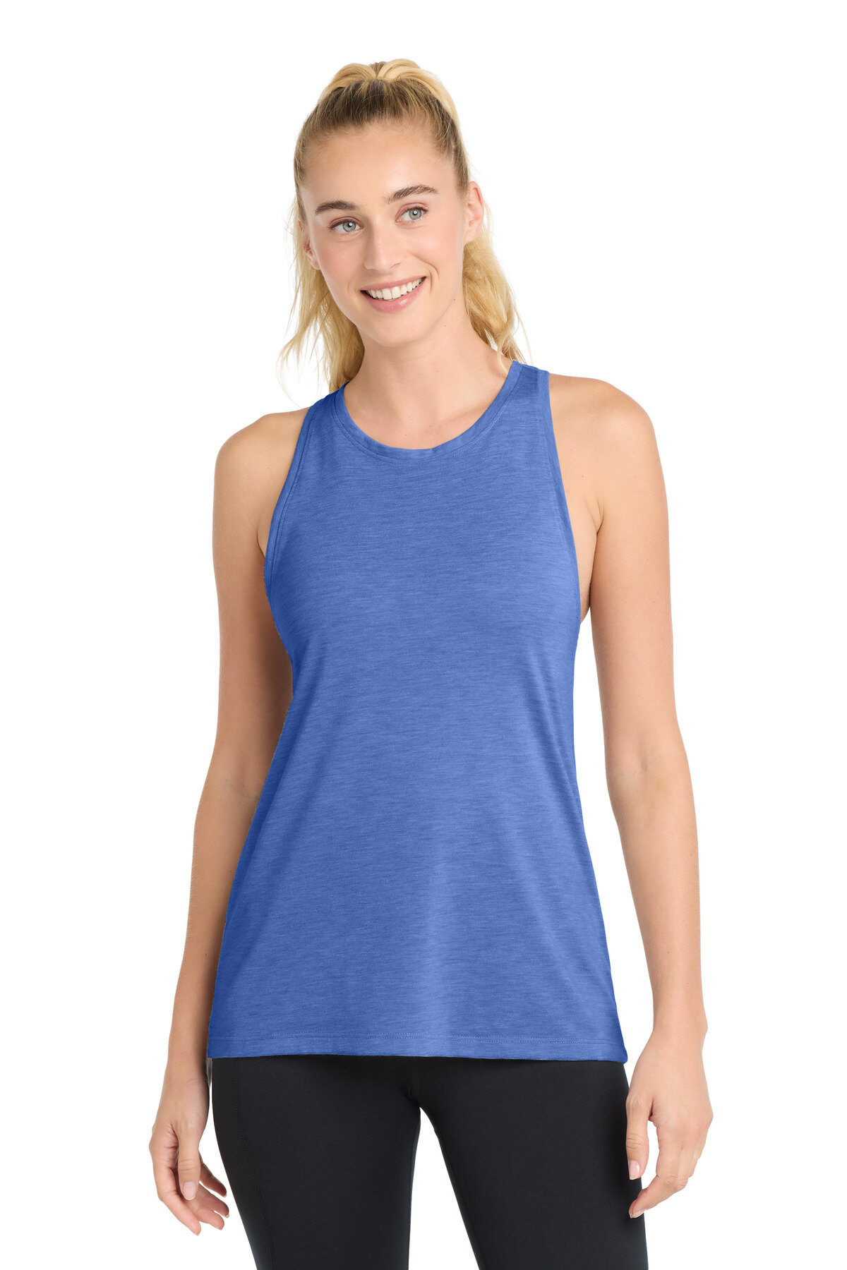 Sport-Tek Women's PosiCharge Tri-Blend Wicking Tank. LST402
