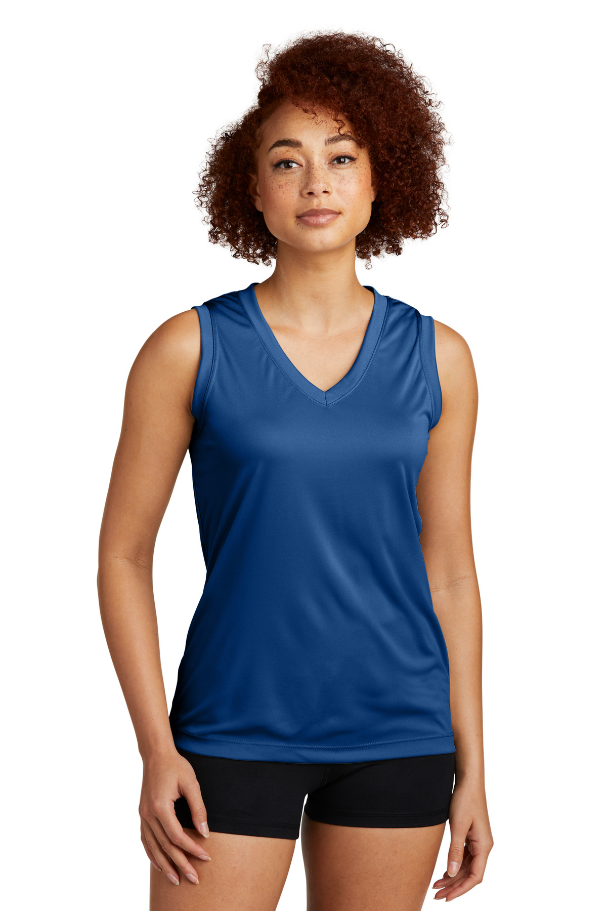 Sport-Tek Women's Sleeveless PosiCharge Competitor V-Neck Tee. LST352