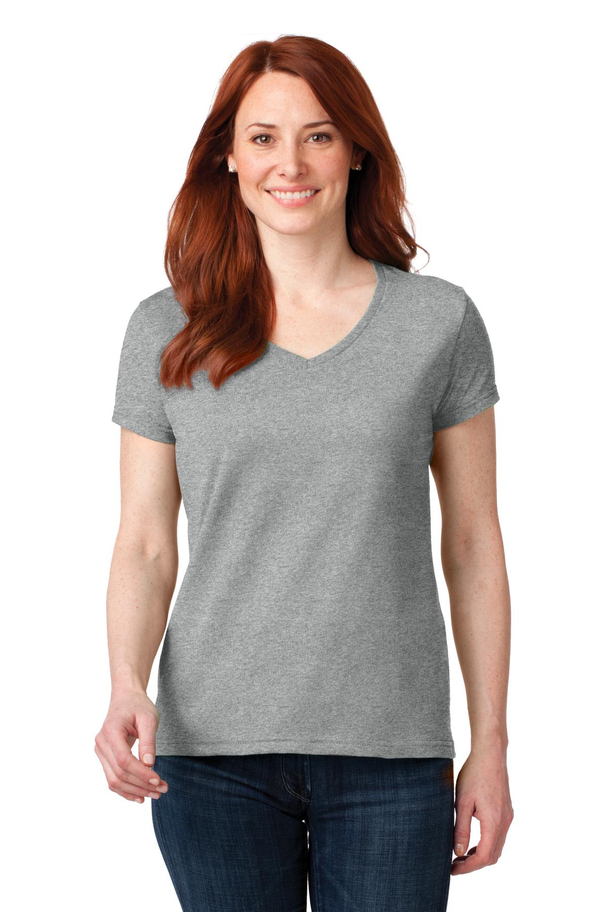 DISCONTINUEDAnvil Ladies 100% Combed Ring Spun Cotton V-Neck T-Shirt. 88VL