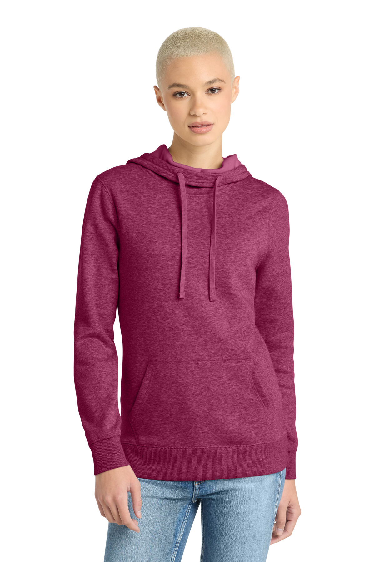 District Women's Lightweight Fleece Hoodie. DM493