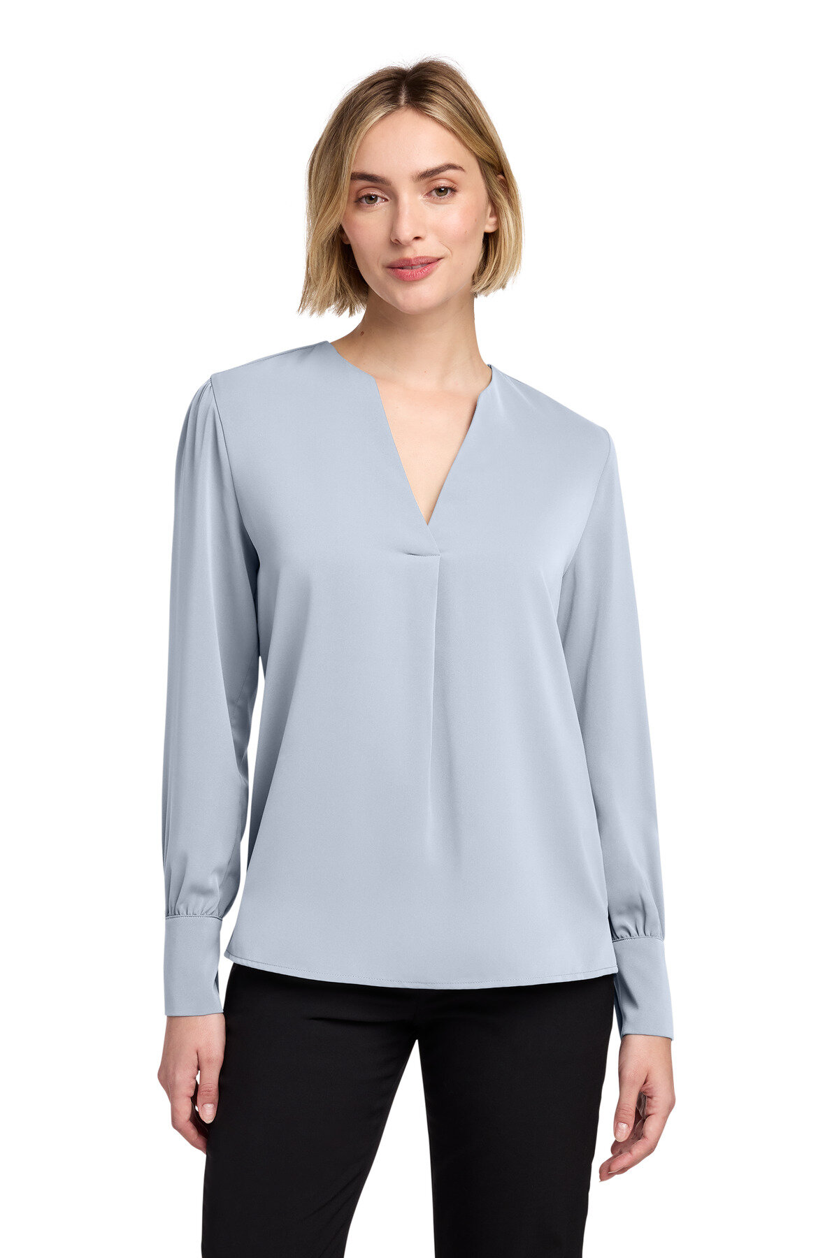 Brooks Brothers Women's Open-Neck Satin Blouse BB18009