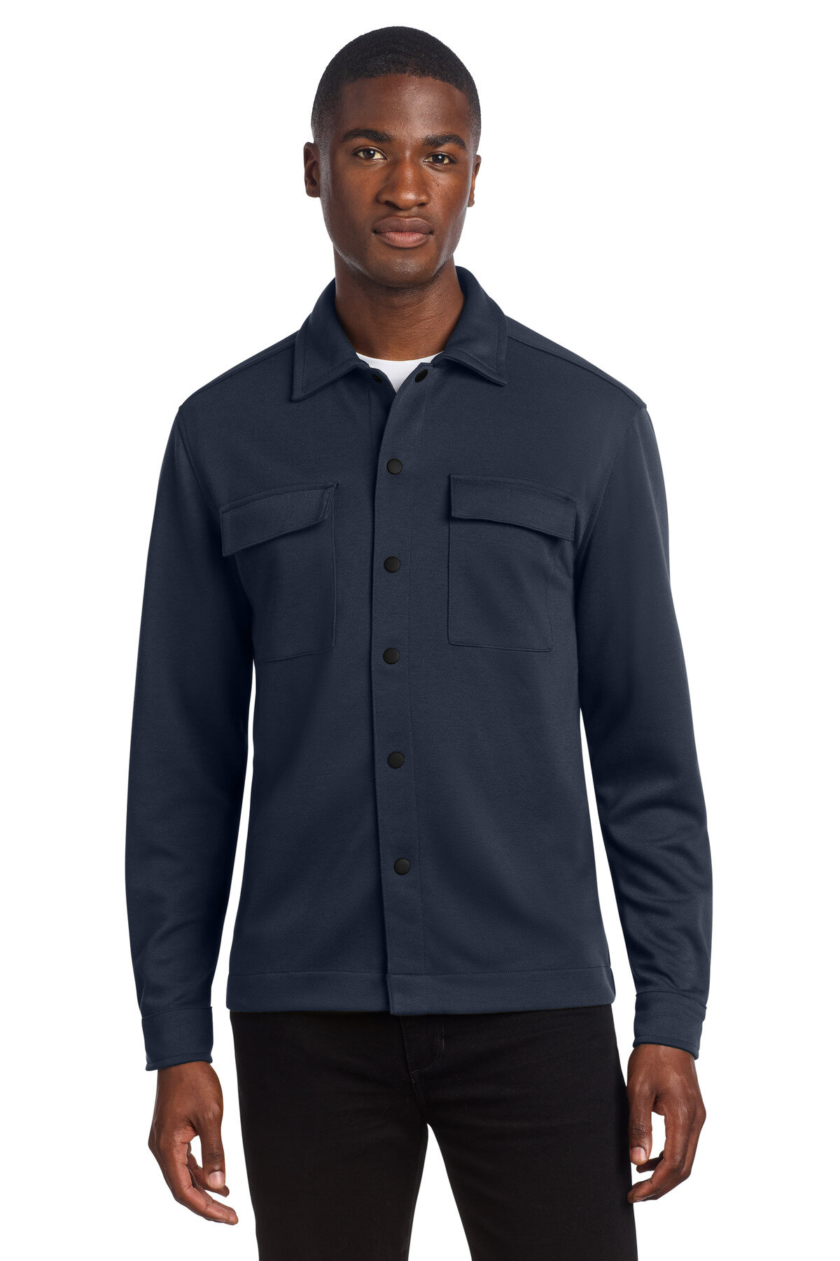 DISCONTINUED Mercer+Mettle Double-Knit Snap Front Jacket MM3004