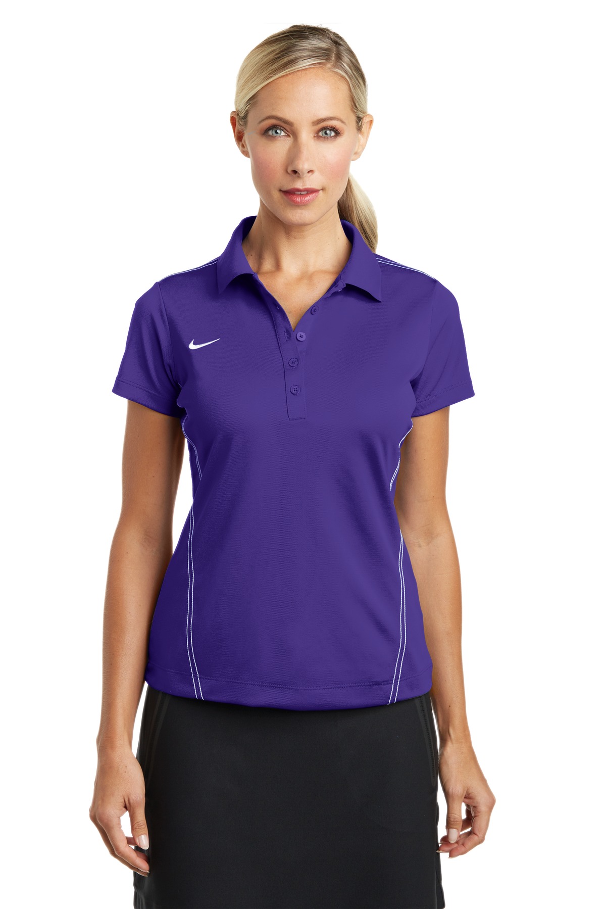 DISCONTINUED Nike Ladies Dri-FIT Sport Swoosh Pique Polo. 452885