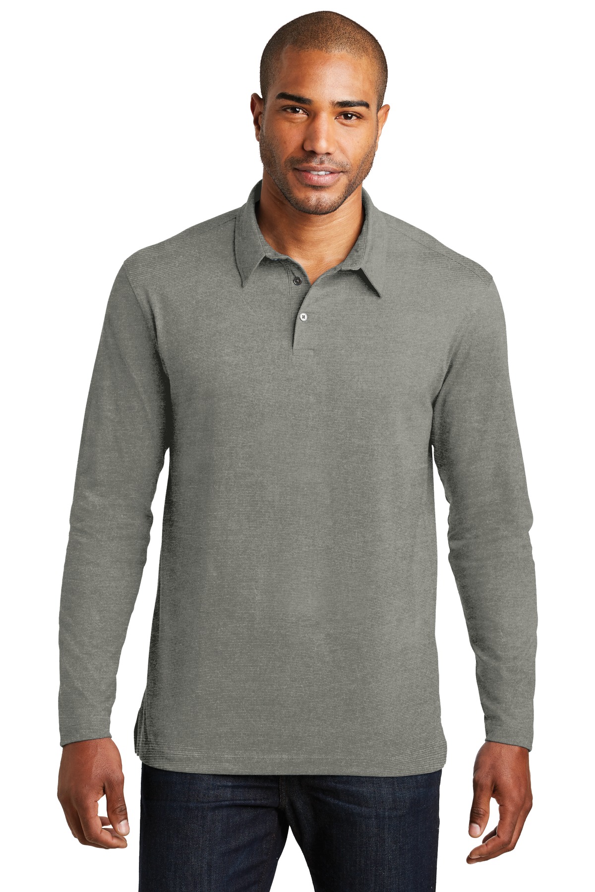 DISCONTINUED Port Authority Long Sleeve Meridian Cotton Blend Polo. K577LS