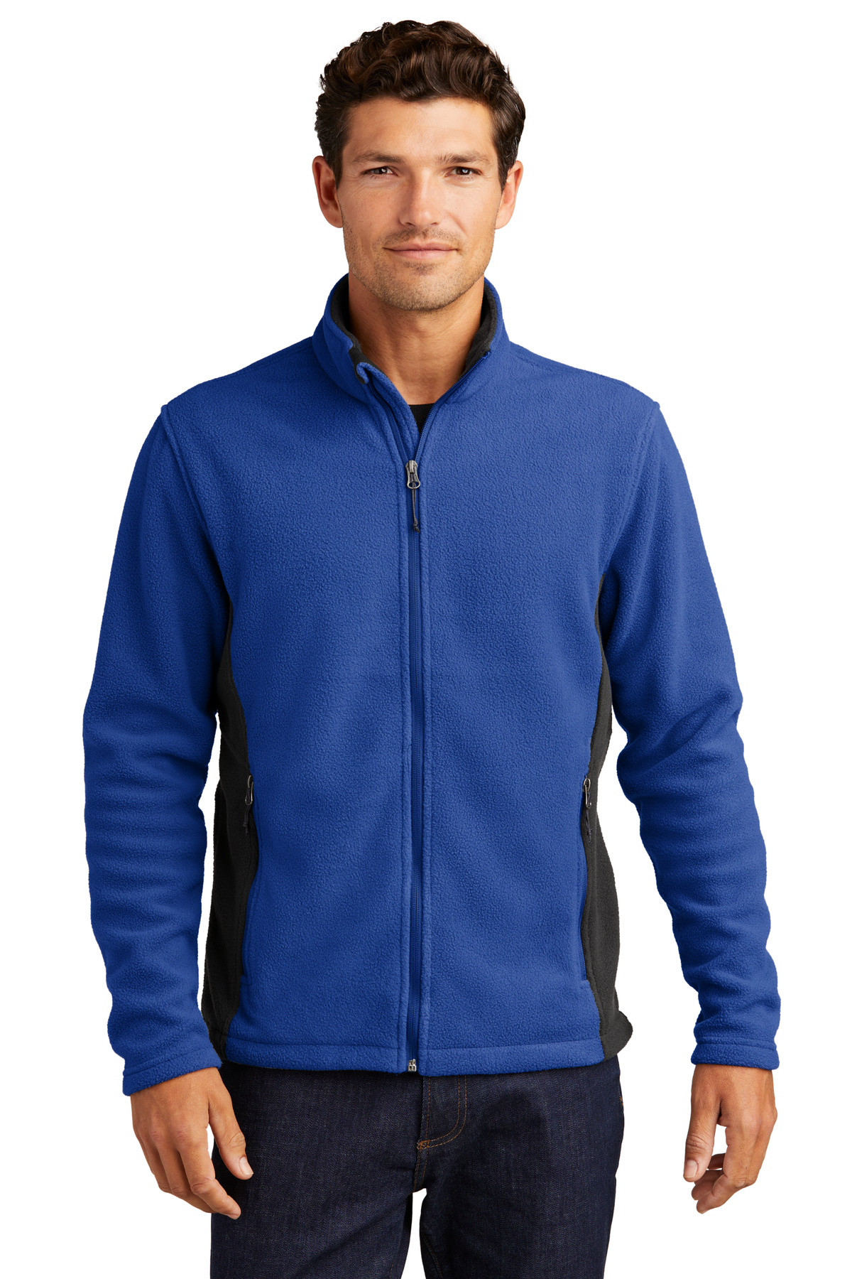 DISCONTINUED Port Authority Colorblock Value Fleece Jacket. F216