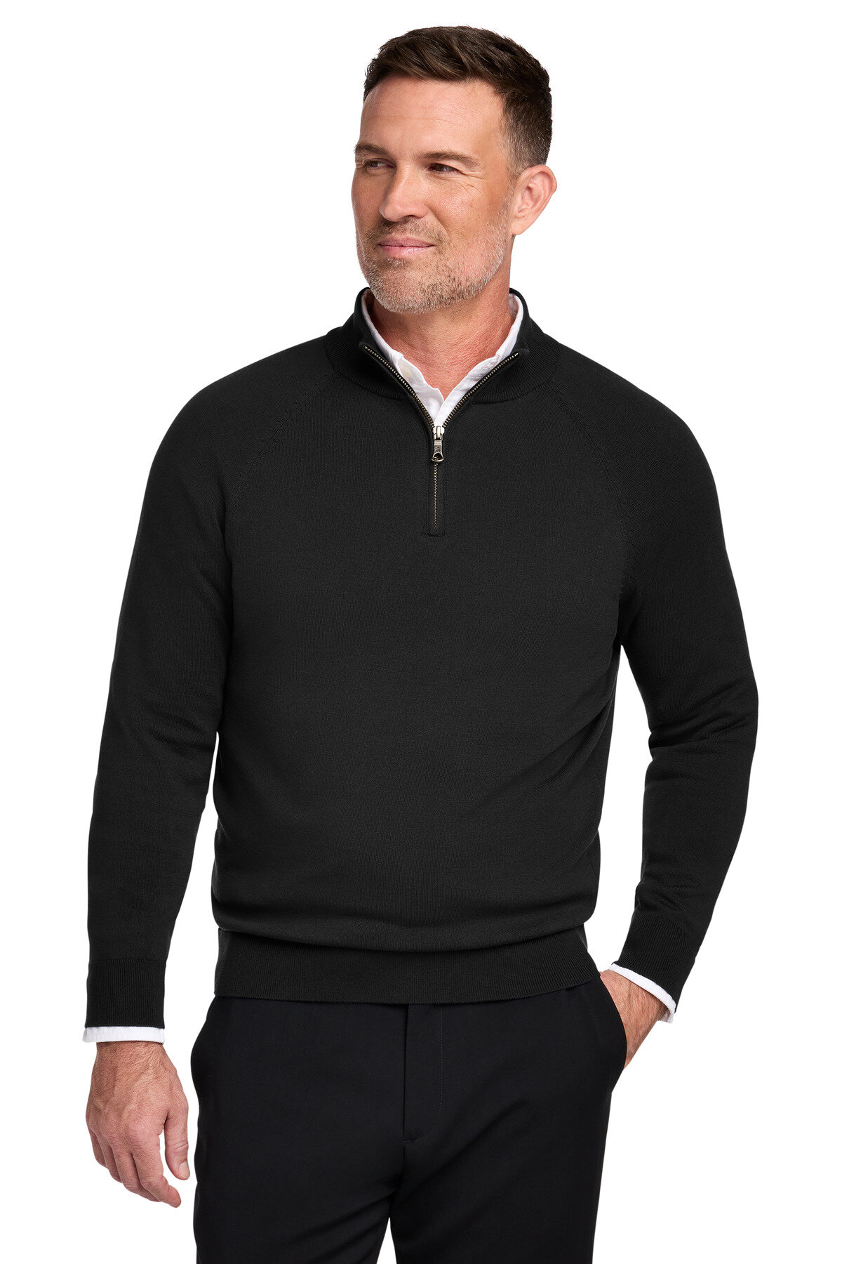 Brooks Brothers Cotton Stretch 1/4-Zip Sweater BB18402