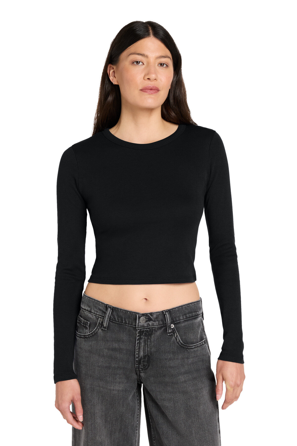 BELLA+CANVAS Women's Micro Rib Long Sleeve Baby Tee BC1501