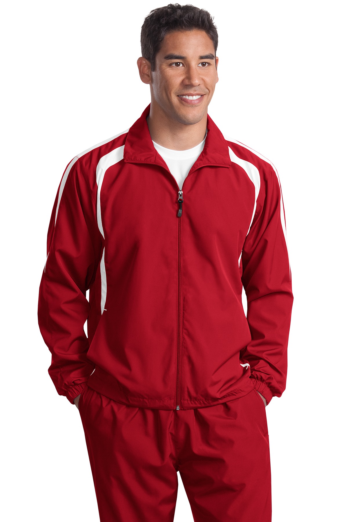 DISCONTINUED Sport-Tek Tall Colorblock Raglan Jacket. TJST60