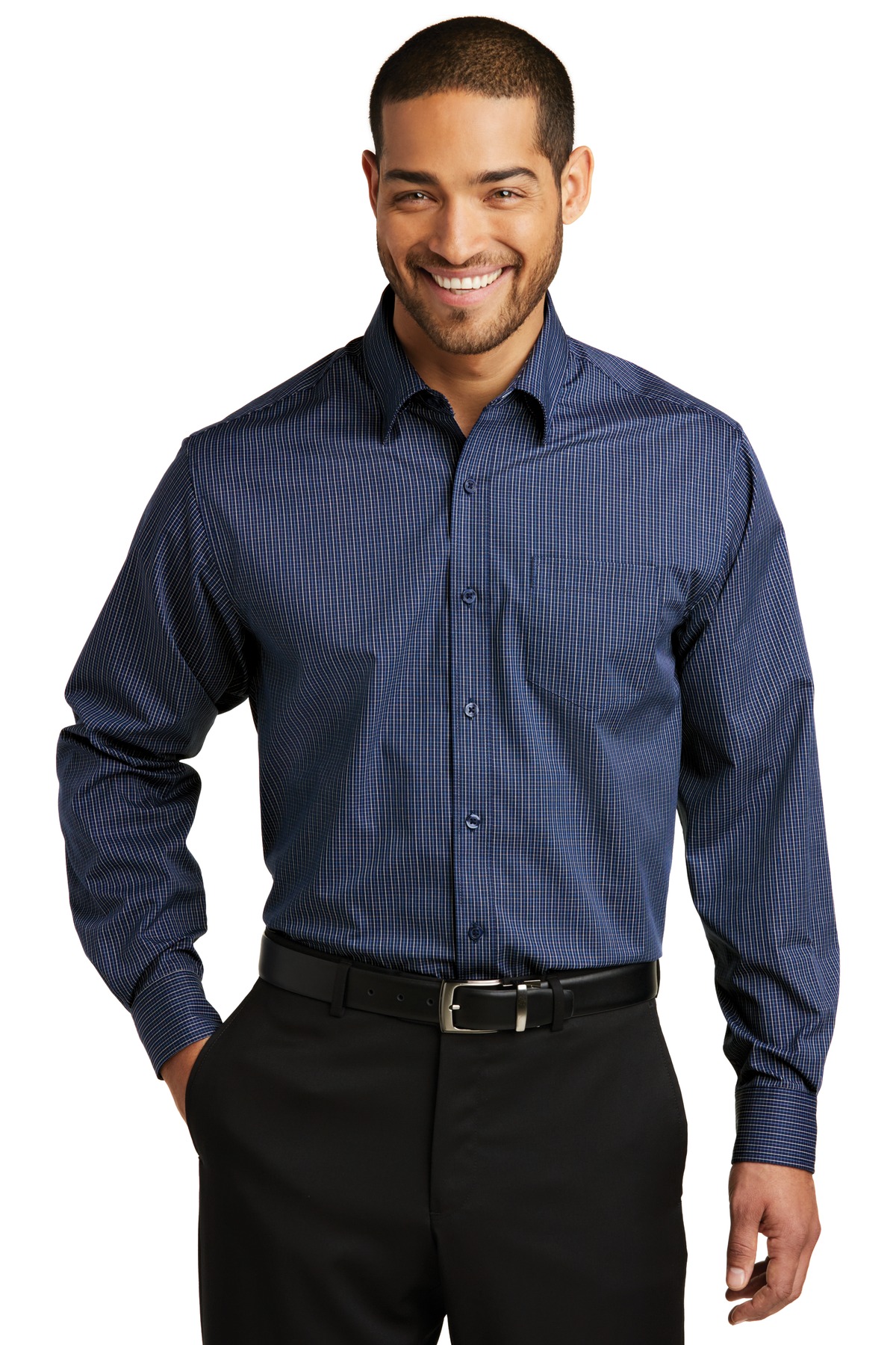 DISCONTINUED Port Authority Micro Tattersall Easy Care Shirt. W643