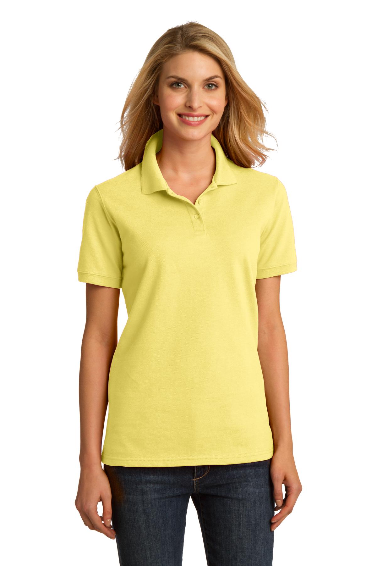DISCONTINUED Port & Company Ladies Ring Spun Pique Polo. LKP150