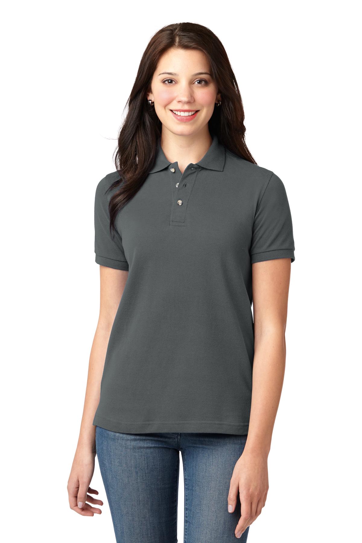 Port Authority Women's Heavyweight Cotton Pique Polo. L420