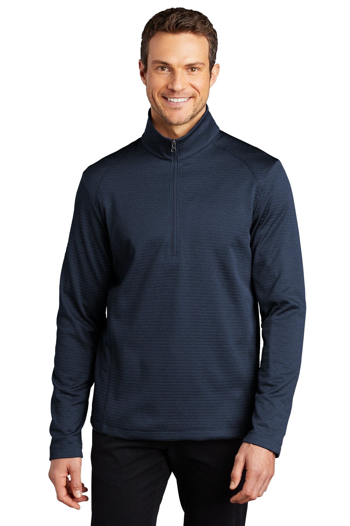 DISCONTINUED Port Authority Diamond Heather Fleece 1/4-Zip Pullover F248