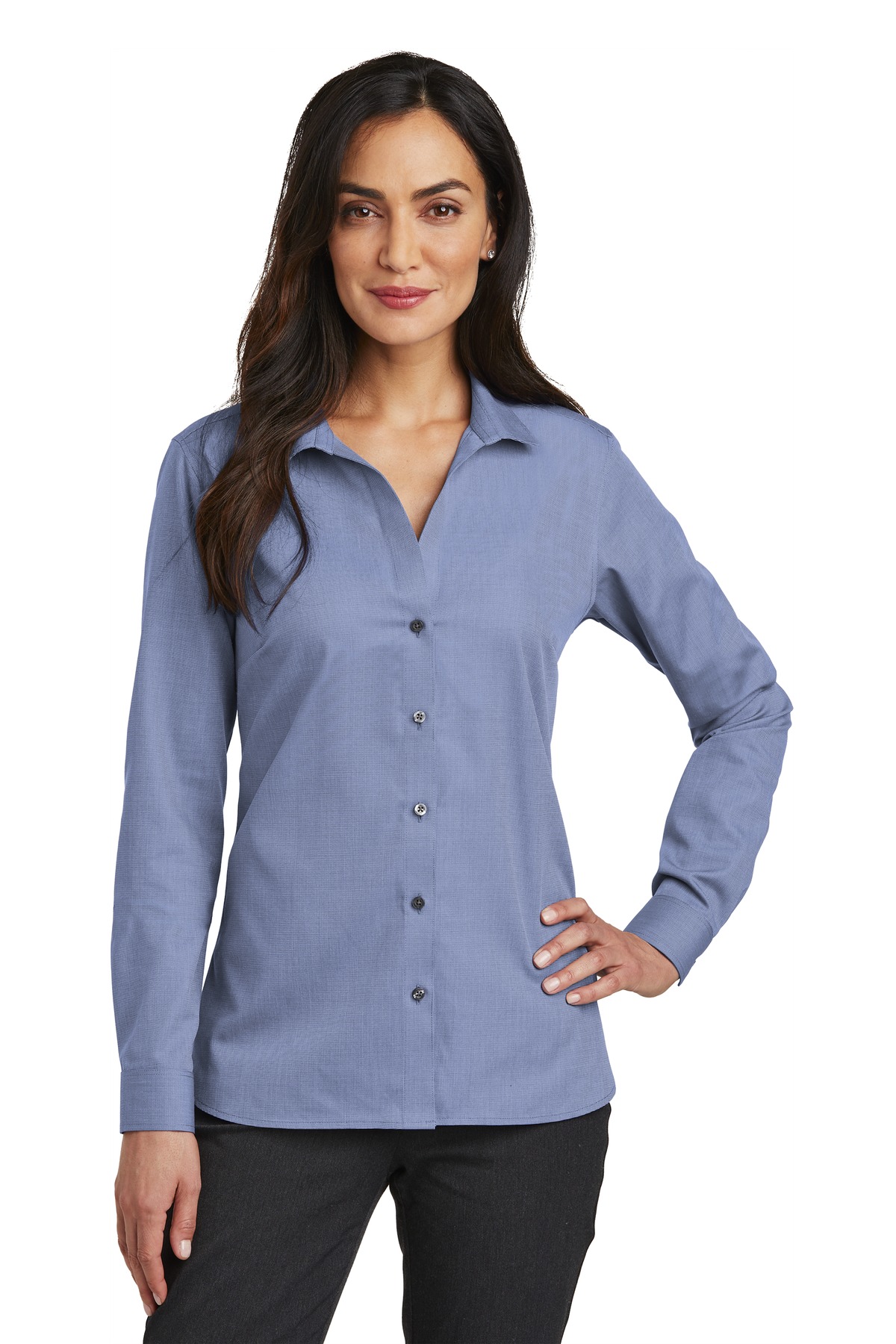 DISCONTINUED Red House Ladies Nailhead Non-Iron Shirt. RH470