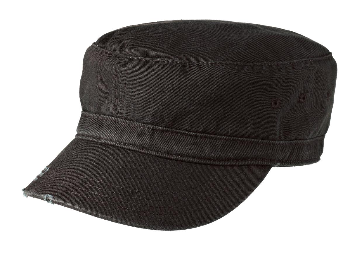 DISCONTINUED District Distressed Military Hat. DT605