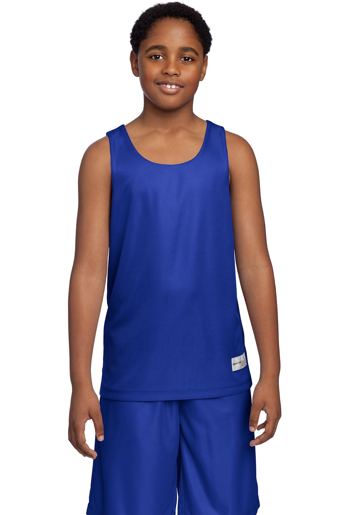 DISCONTINUED Sport-Tek Youth PosiCharge Mesh Reversible Tank. YT550