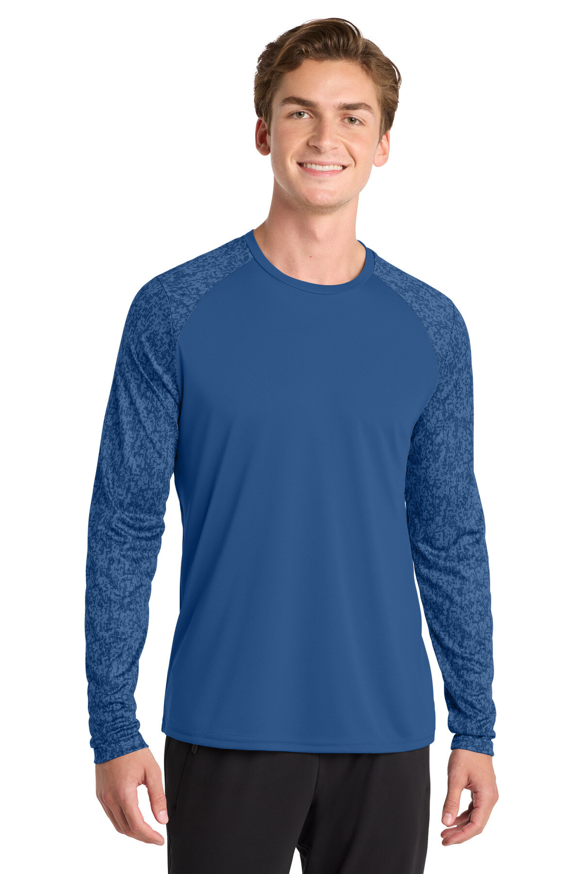 Sport-Tek Long Sleeve Digi Camo Tee. ST460LS