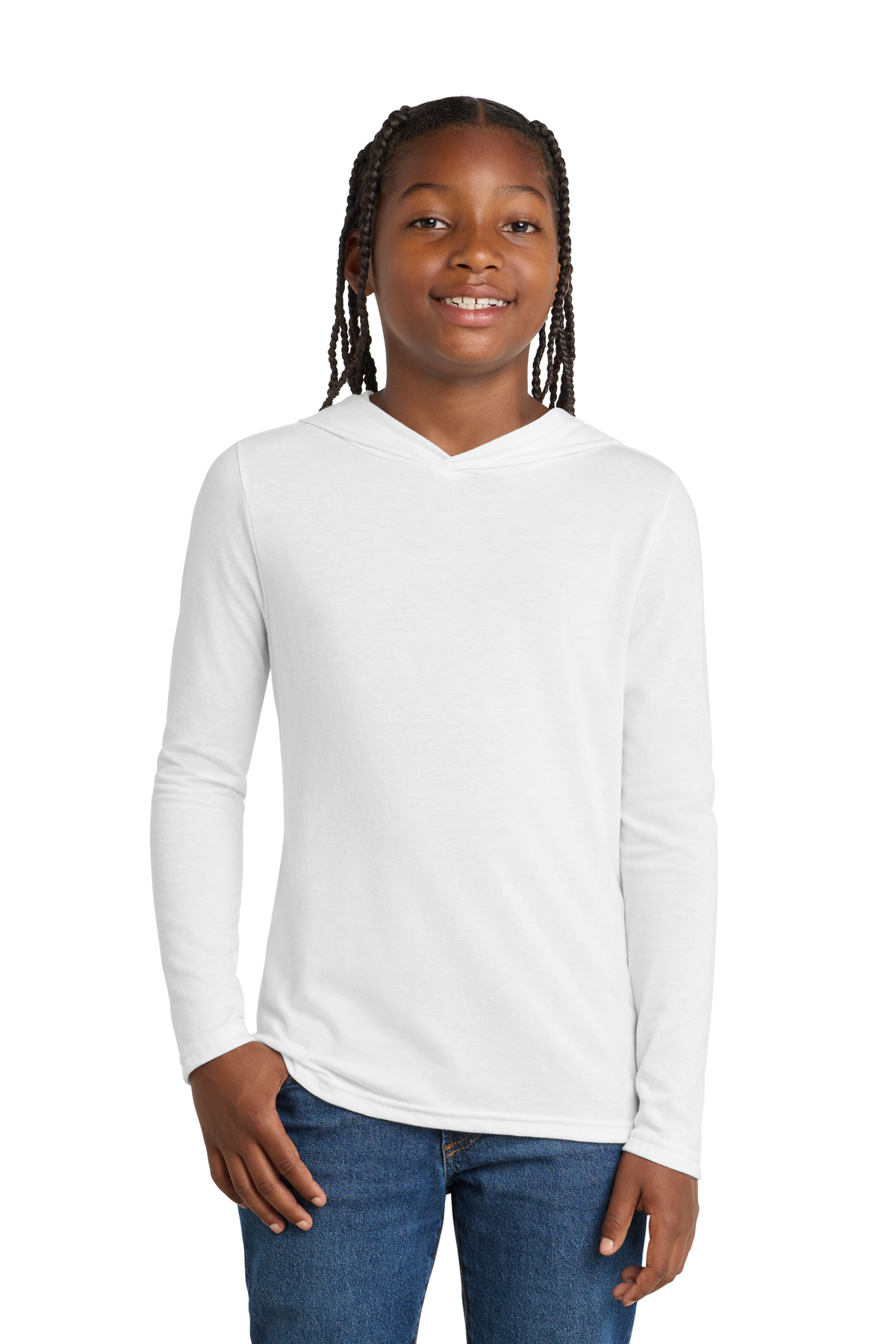 District Youth Perfect Tri Long Sleeve Hoodie DT139Y