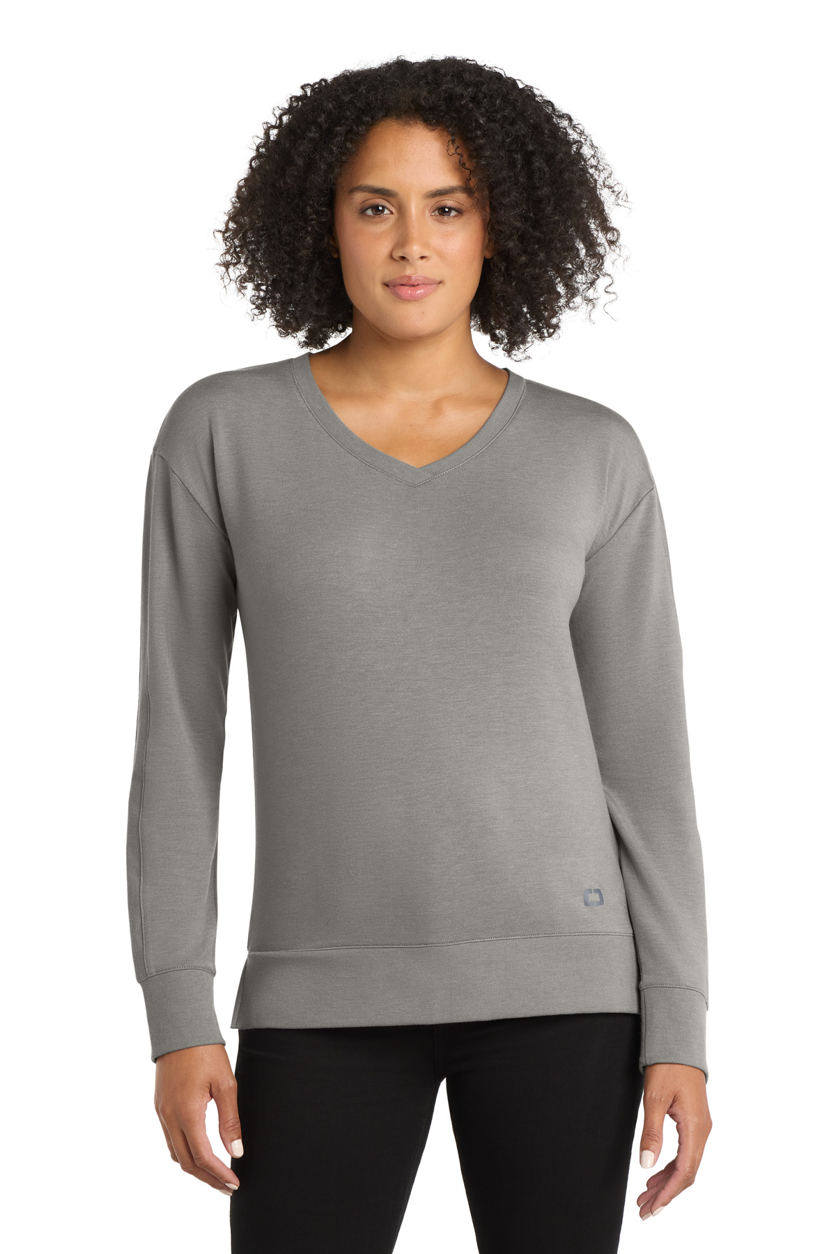 DISCONTINUED OGIO Women's Luuma Flex Long Sleeve V-Neck LOG825
