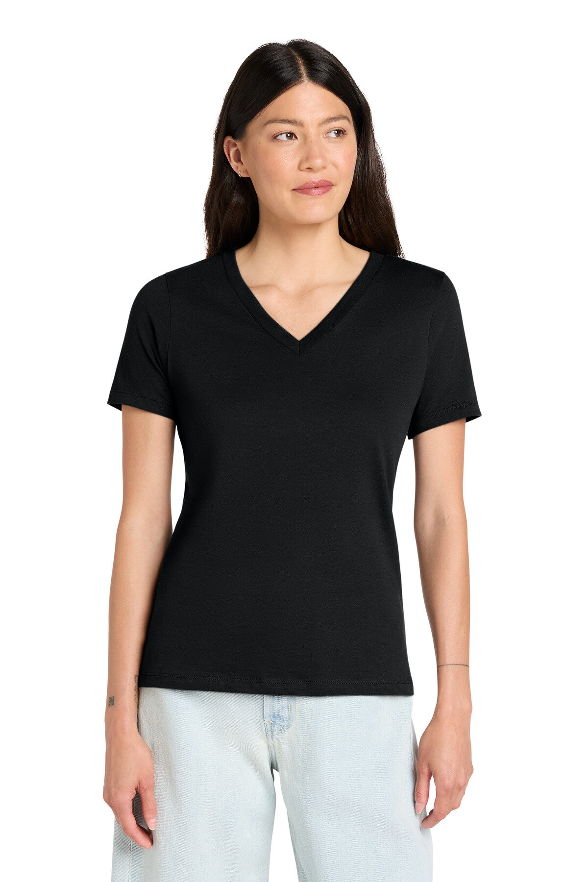 BELLA+CANVAS Women's Relaxed Jersey Short Sleeve V-Neck Tee. BC6405