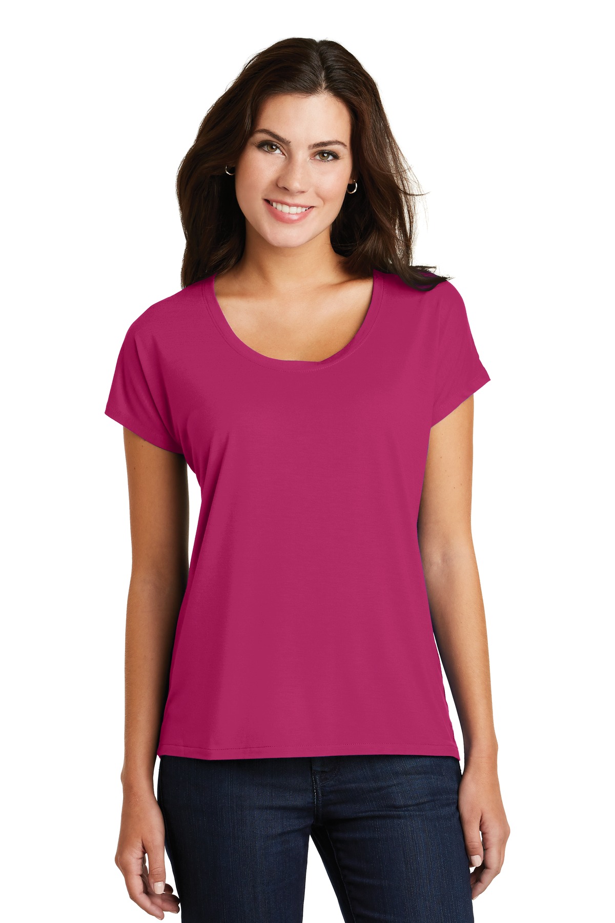 DISCONTINUED District Women's Drapey Dolman Tee. DM412