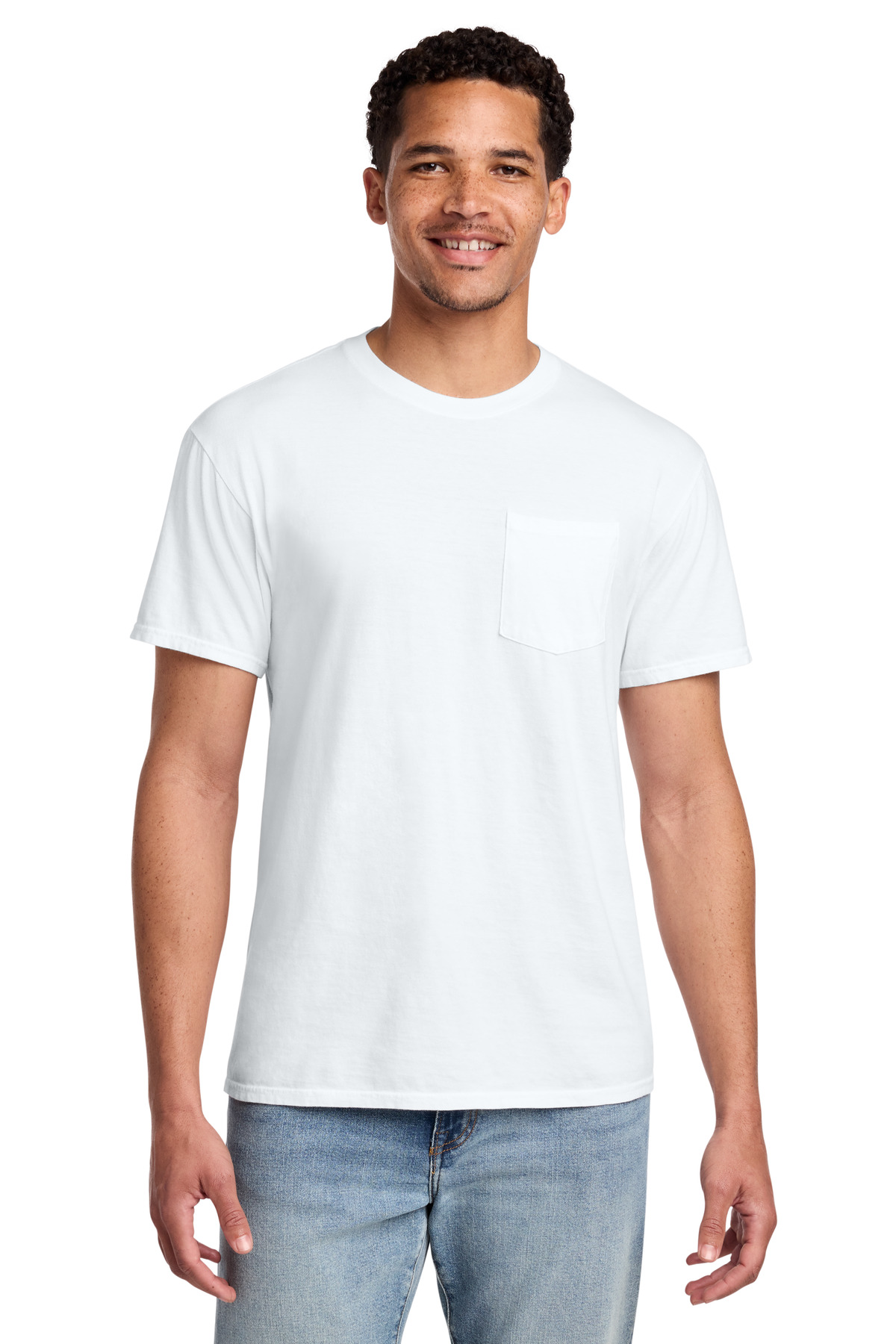 Port & Co Beach Wash Garment-Dyed Pocket Tee. PC099P